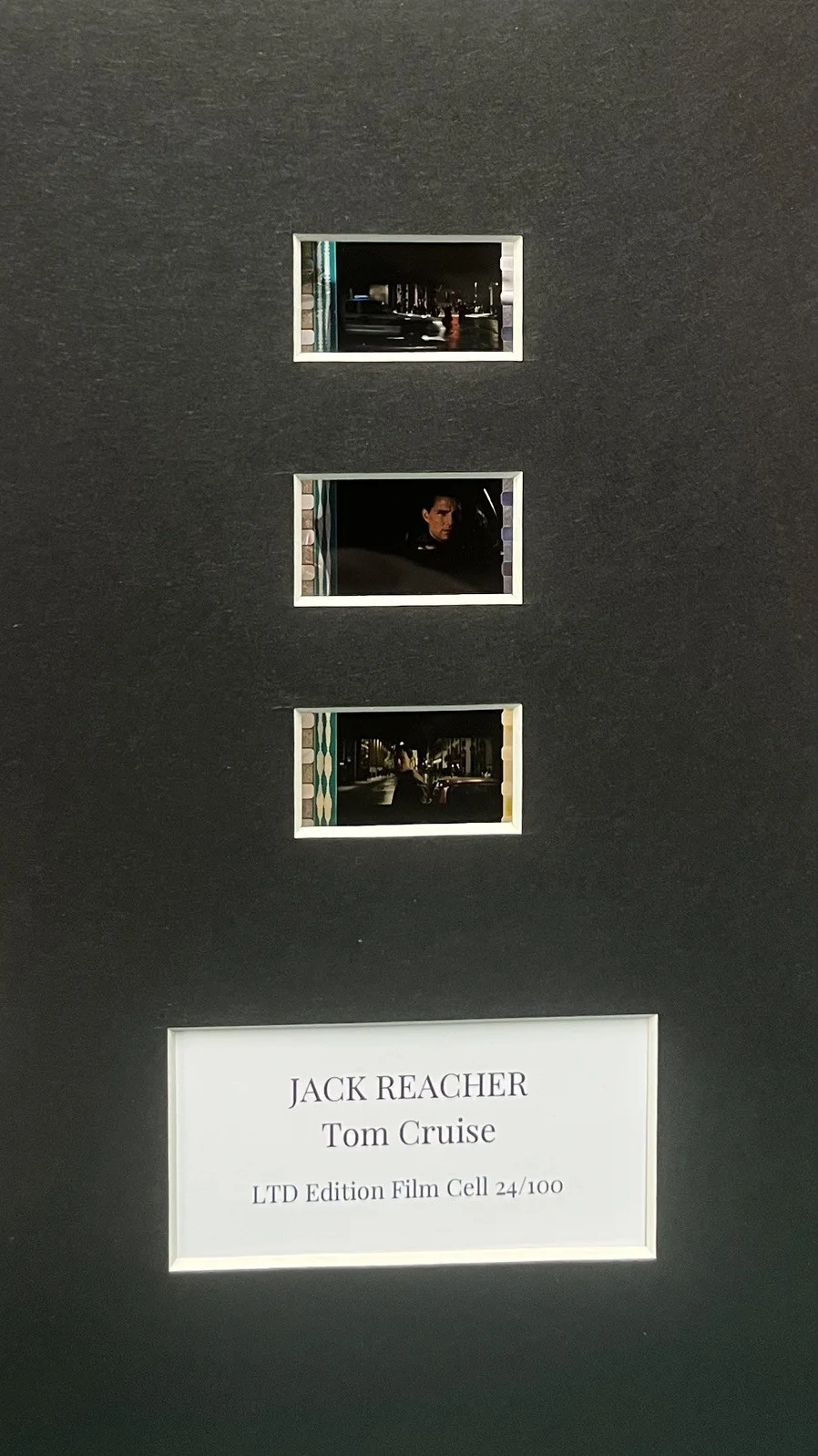 TOM CRUISE JACK REACHER . 35mm Film Cell Mounted Display, image 3