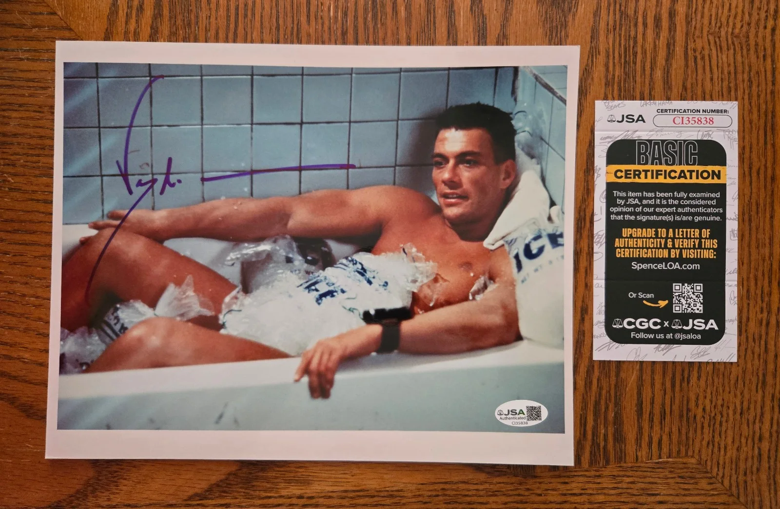 Jean-Claude Van Damme — Jean-Claude Van Damme Signed Universal Soldier 8x10 (JSA COA)