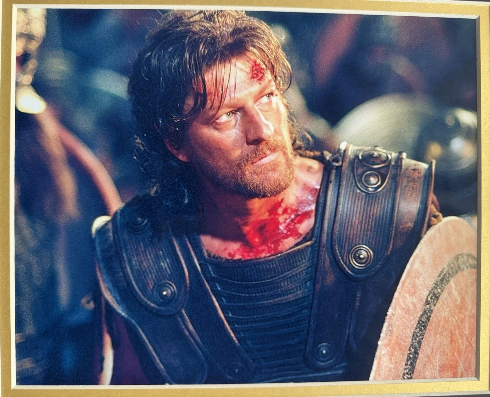Sean Bean “Troy” Signed Framed 16" X 12” Double Mounted Display, image 4
