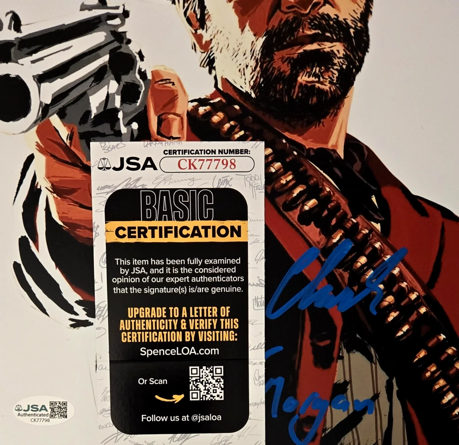 Roger Clark — Roger Clark Signed Photo Red Dead Redemption Arthur Morgan Autograph RDR JSA 98, изображение 2