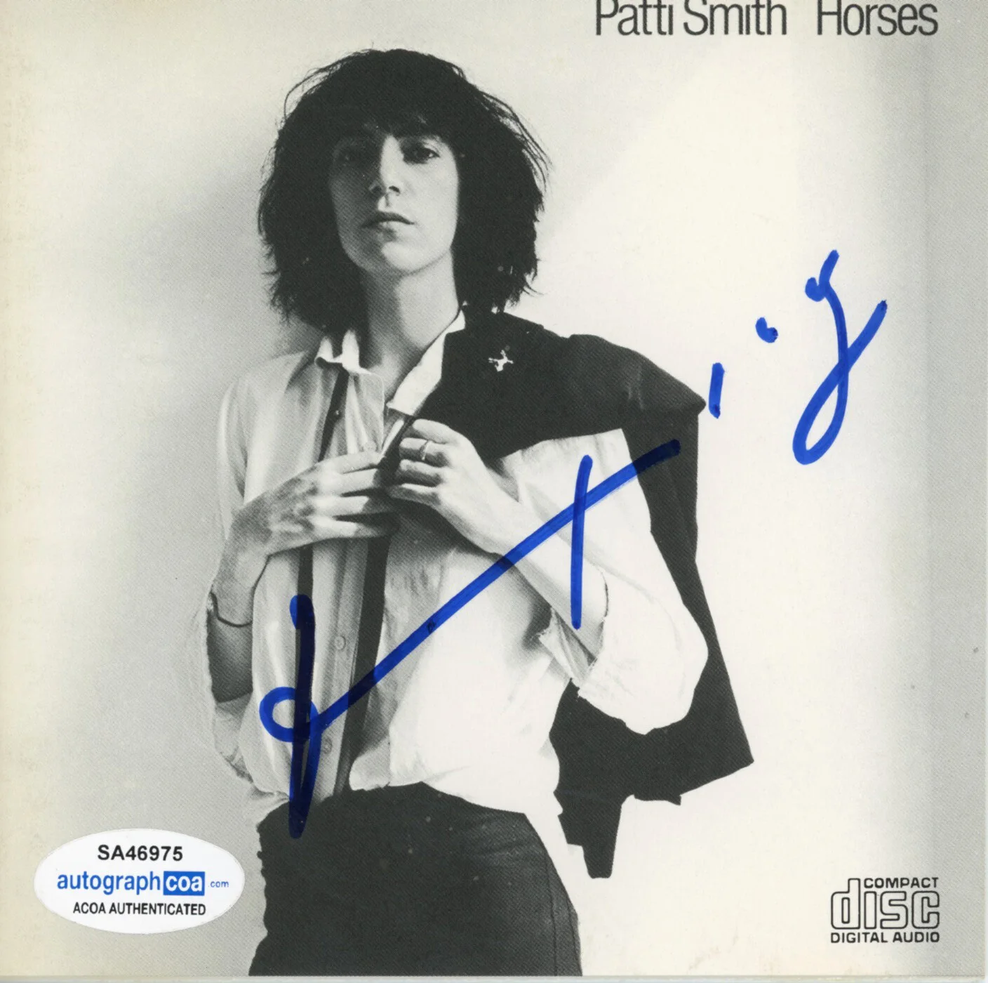 PATTI SMITH — Patti Smith signed Autographed "HORSES" CD Booklet Singer ACOA COA, image 3