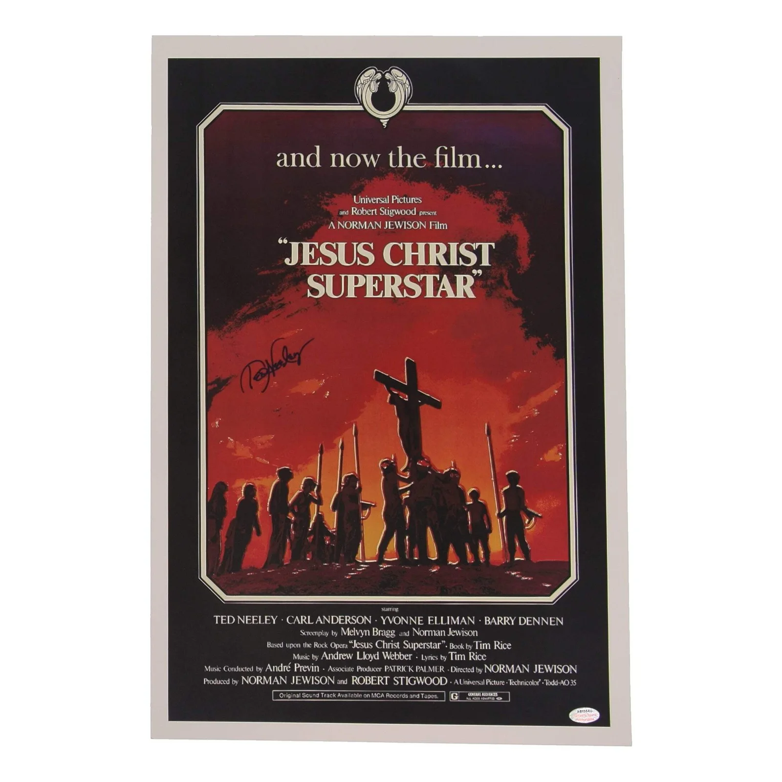 Ted Neeley — Ted Neeley Signed "Jesus Christ Superstar" 12x18 Movie Poster Photo (Schwartz) -