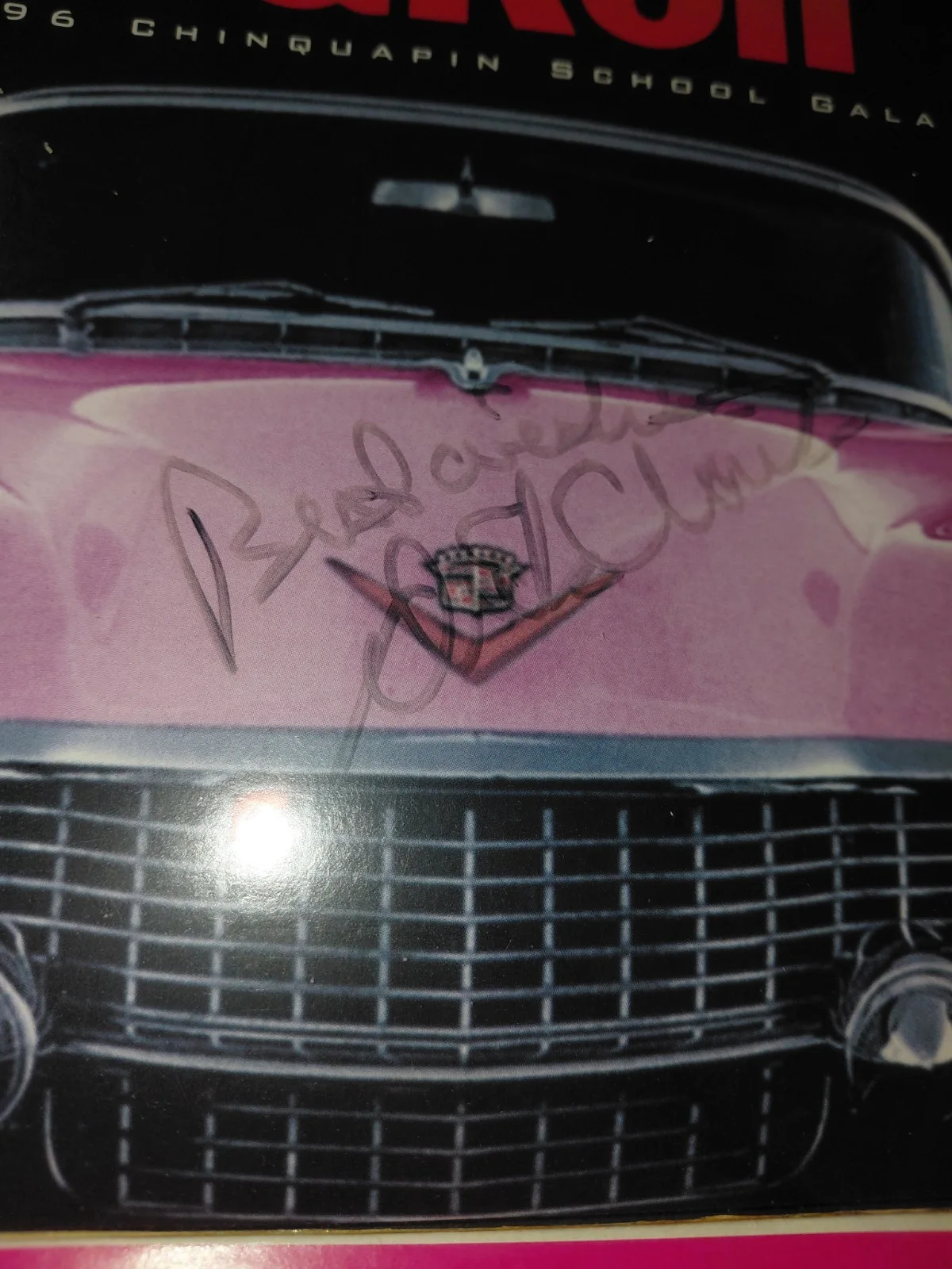 Vtg Dick Clark Autographed Rock & Roll 1996 Chinquapin School Gala Record Sleeve, изображение 2