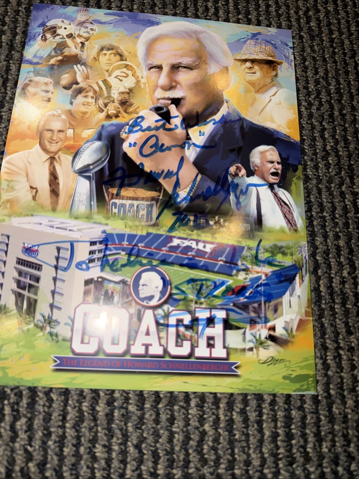 Howard Schnellenberger Signed Autographed 8x10 Photo Legendary Coach, изображение 3