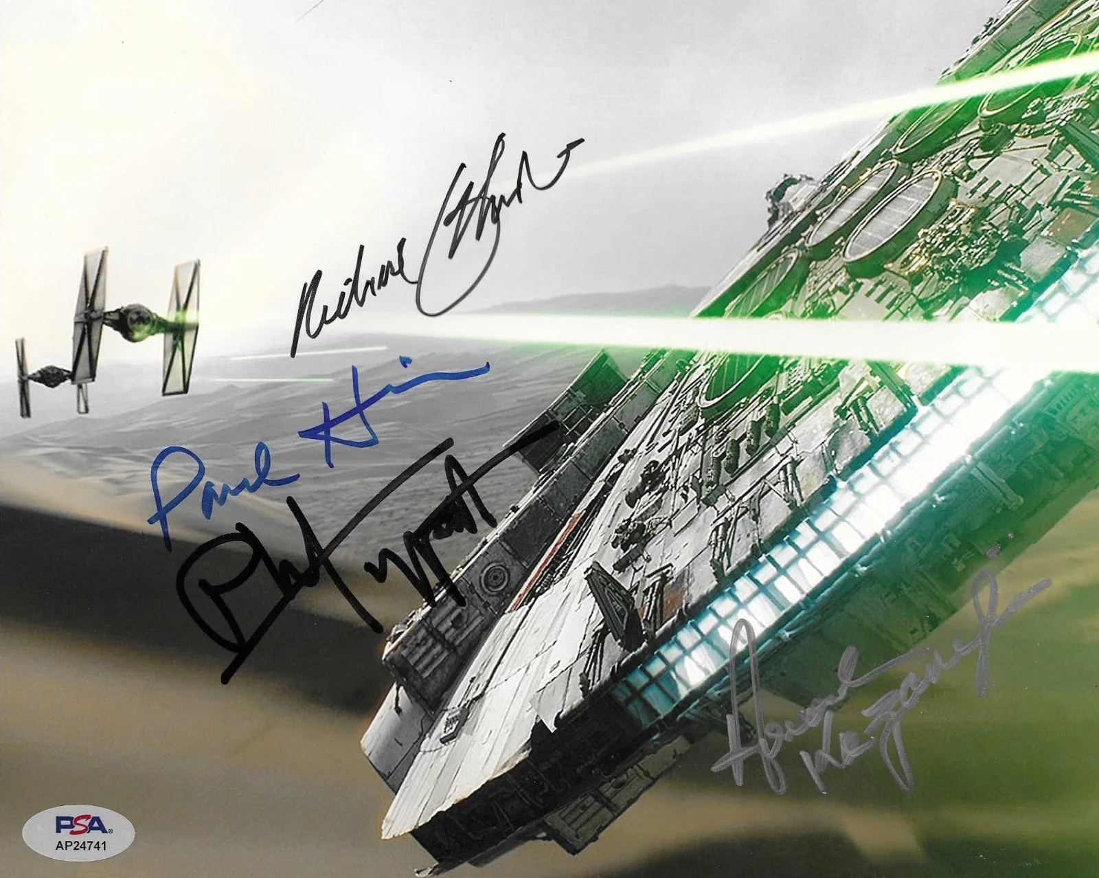 Paul Hirsch, Phil Tippett, Richard Edlund & Howard Kazanjian — Phil Tippett Kazanjian Hirsch Edlund Star Wars 4x Signed 8x10 Photo PSA DNA (B)