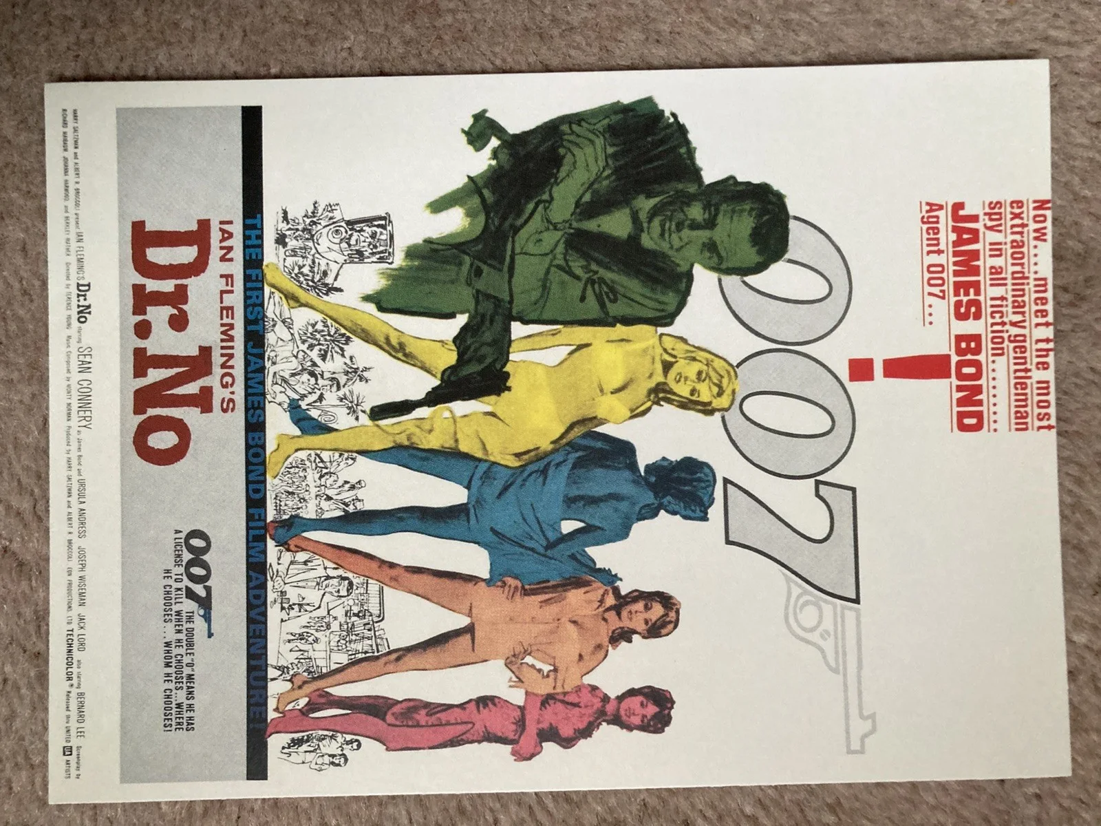 A set of 4 James Bond 007 old movie posters reproduced as quality postcards, изображение 4