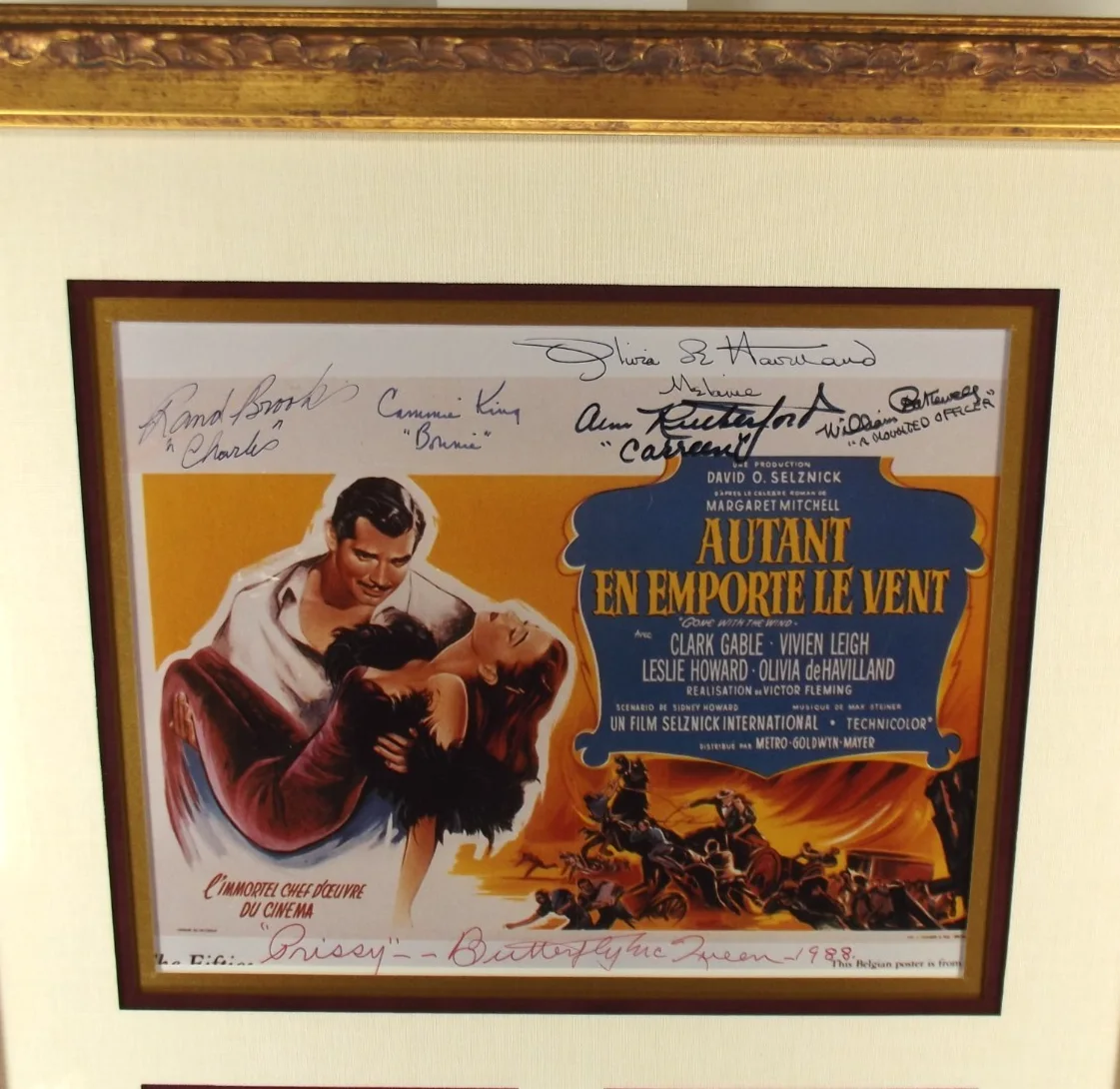 Clark Gable, Vivien Leigh Cast Members — Gone With the Wind Cast Signed Display Gable, Leigh + 6 Others Amazing Display, image 3