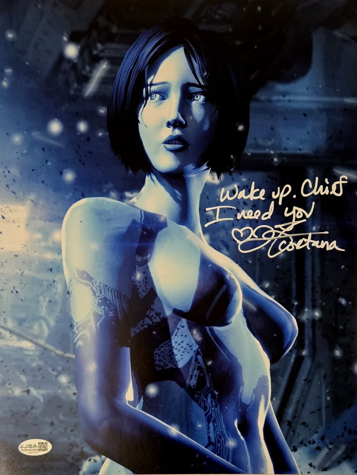 Jen Taylor — Cortana Halo Signed Photo Autograph Jen Taylor The Weapon XBox 11x14 JSA COA 777
