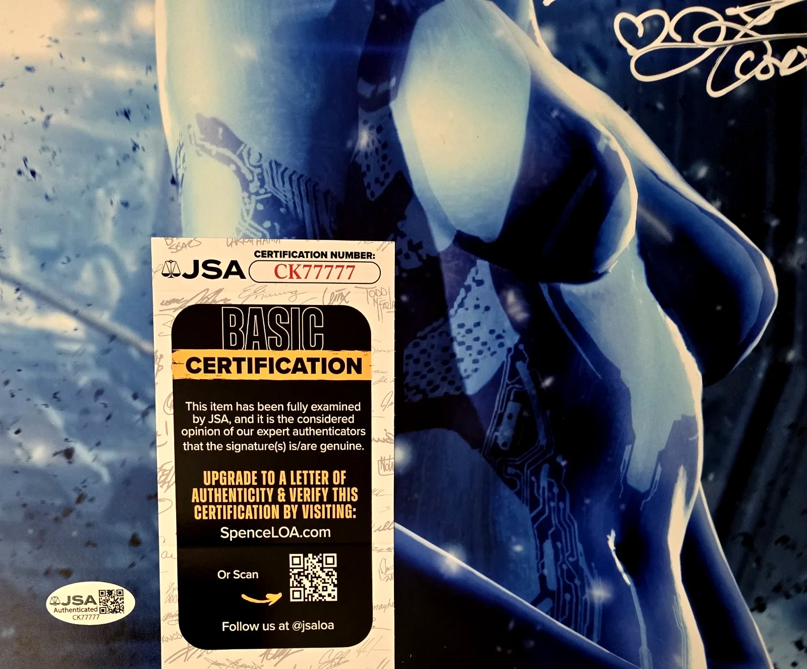 Jen Taylor — Cortana Halo Signed Photo Autograph Jen Taylor The Weapon XBox 11x14 JSA COA 777, изображение 2