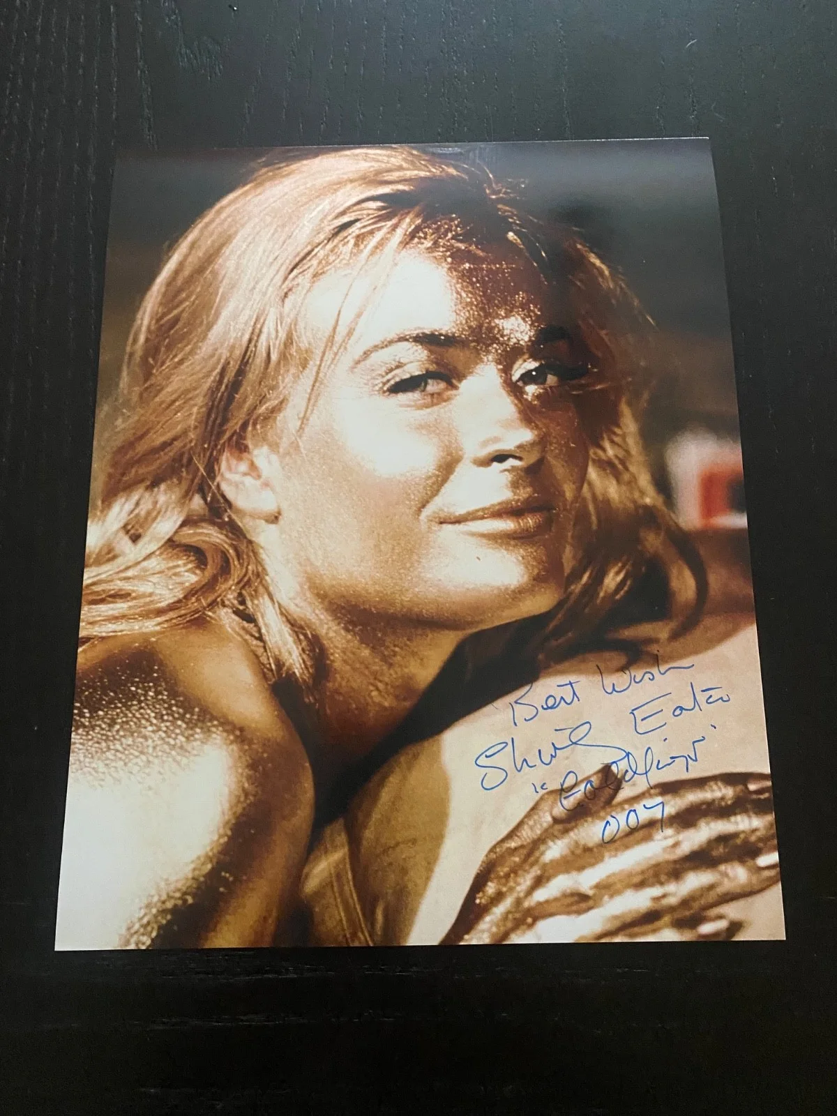 SHIRLEY EATON SIGNED AUTOGRAPHED 8x10 PHOTO JAMES BOND GOLDFINGER + RECORD!, image 2