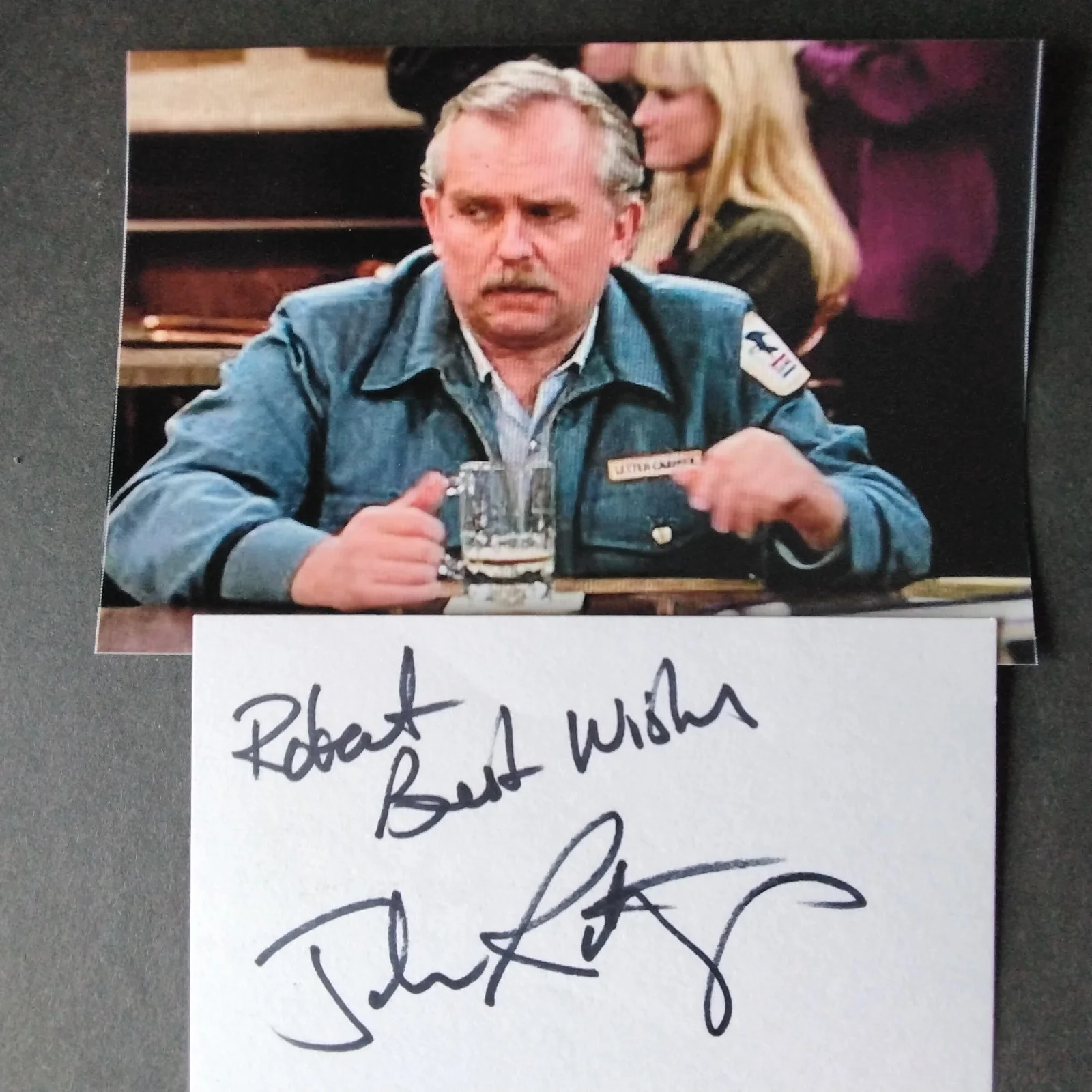 John Ratzenberger SIGNED Card Photo Movie TV Actor Cheers Empire Strike Superman, изображение 2