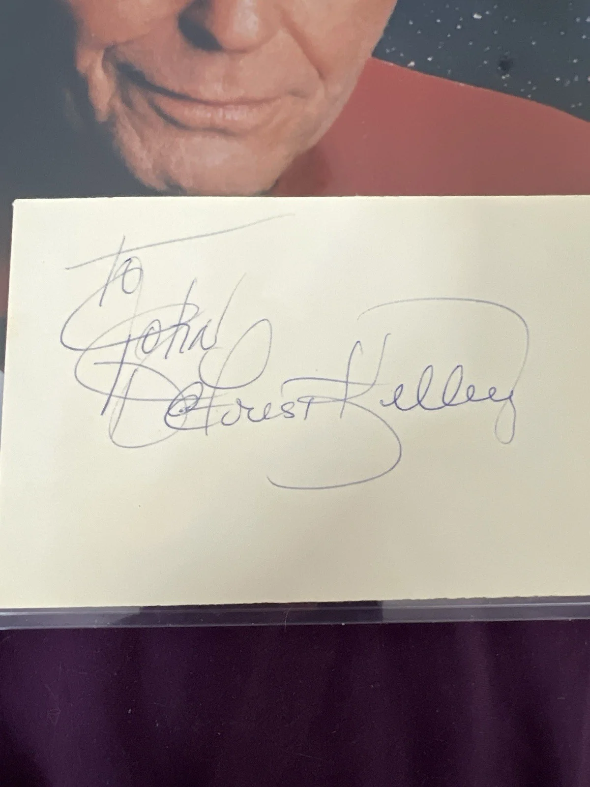 Deforest Kelley — DeForest Kelley Signed Index Card – Star Trek “Bones” – PSA/DNA COA, image 2