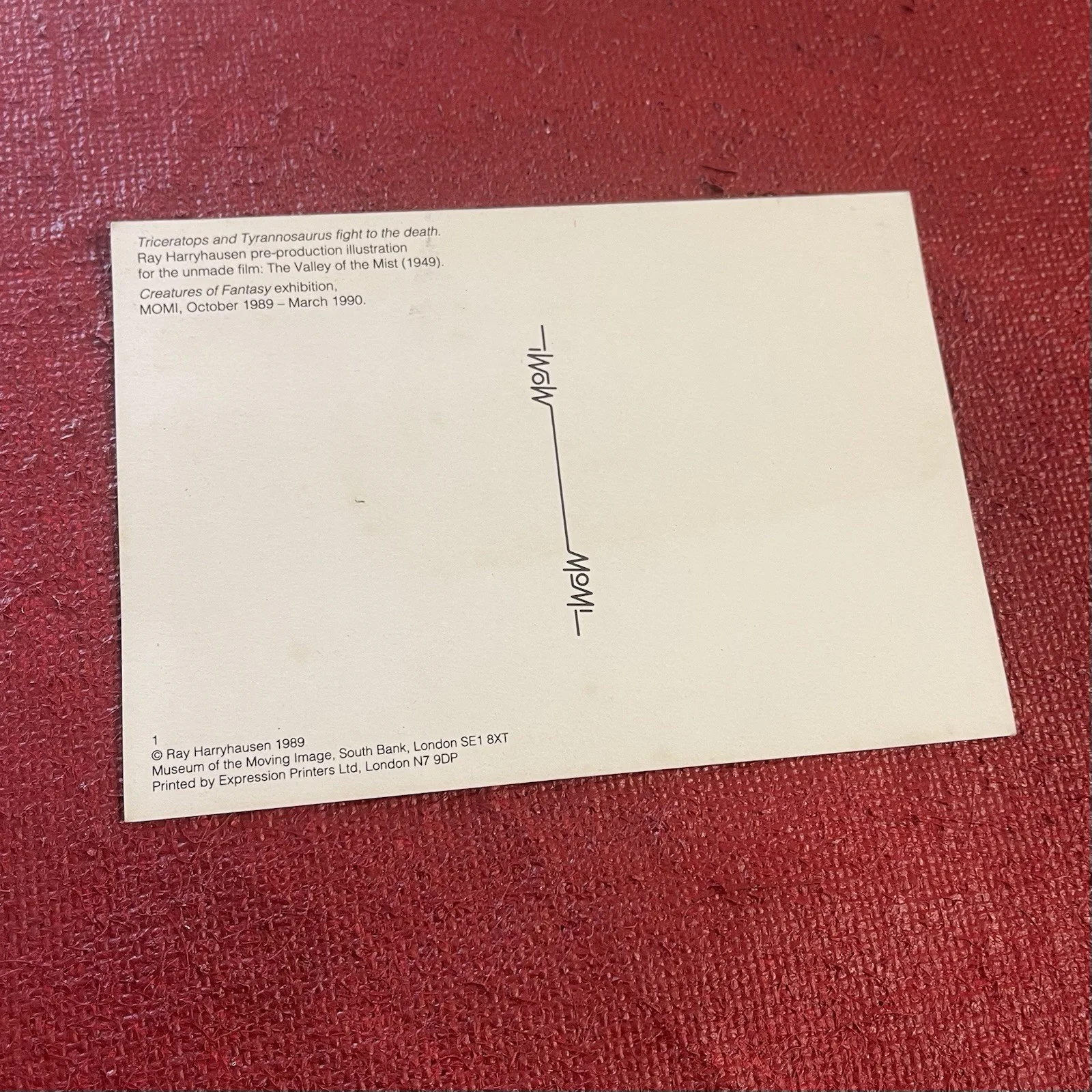 Ray Harryhausen pre-production illustration A6 Vintage Postcard, image 2