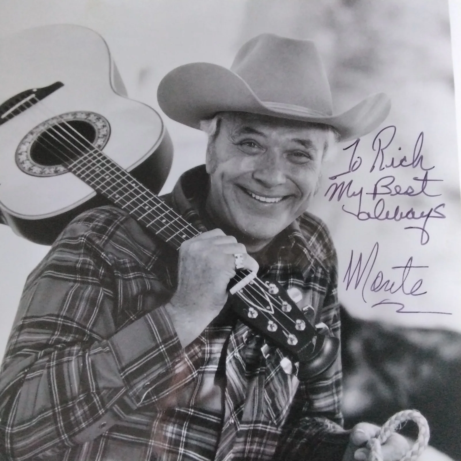 Monte Hale — Monte Hale SIGNED 8x10 Photo Movie Actor Singer Republic Western Home on Range, изображение 3