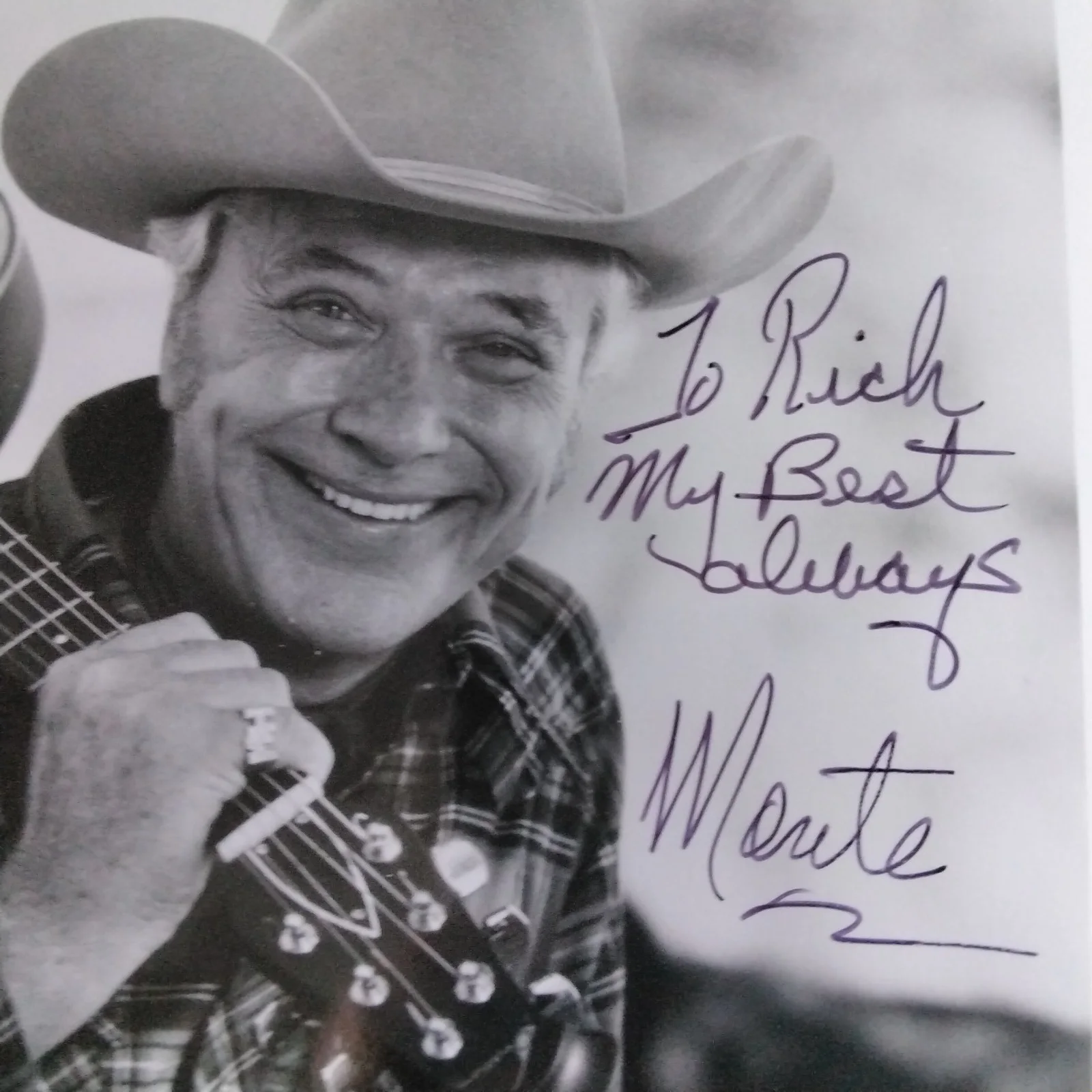 Monte Hale — Monte Hale SIGNED 8x10 Photo Movie Actor Singer Republic Western Home on Range, изображение 4