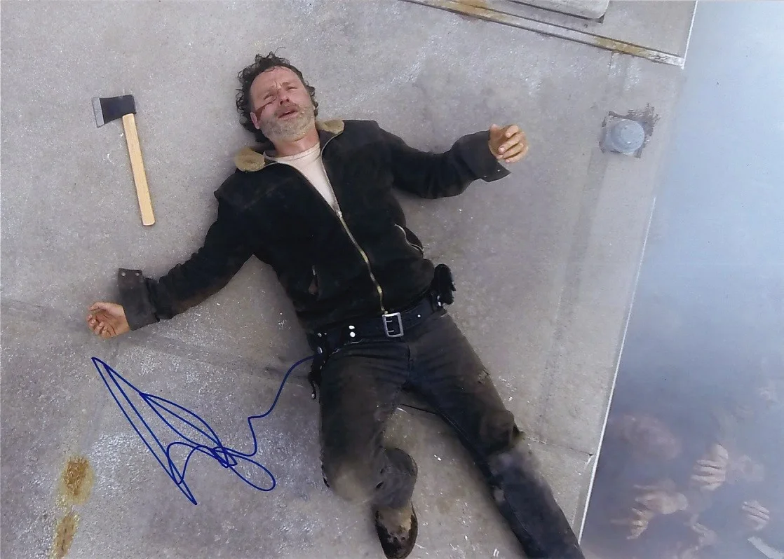 Andrew Lincoln — Andrew Lincoln The Walking Dead Hand Signed Autograph Photo 12x8 COA
