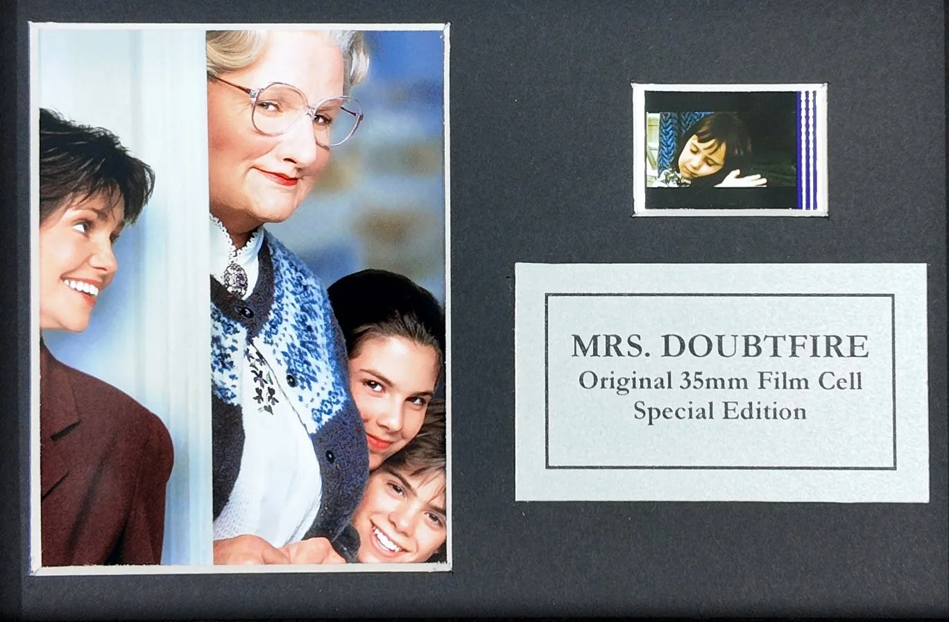 Handmade gift featuring original Mini film cells for MRS DOUBTFIRE fans, image 2
