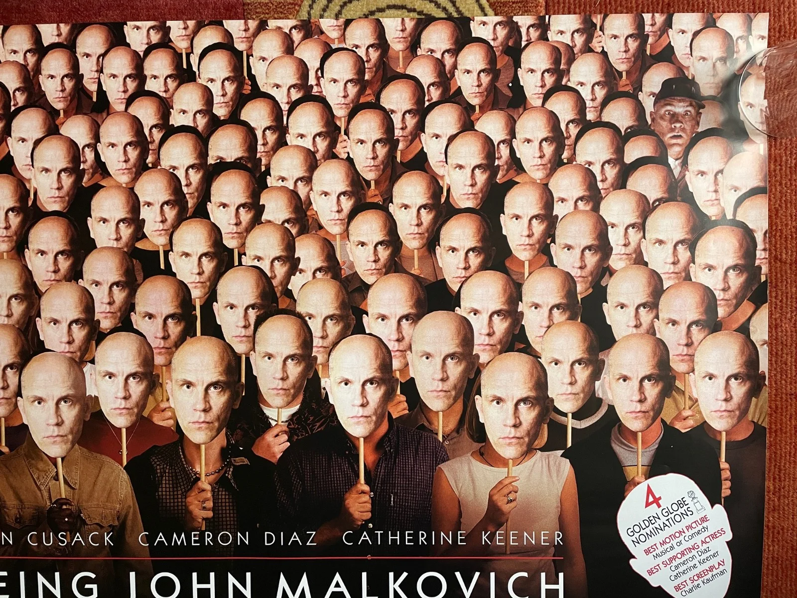 BEING JOHN MALKOVICH (1999) ORIGINAL UK QUAD CINEMA POSTER, изображение 3