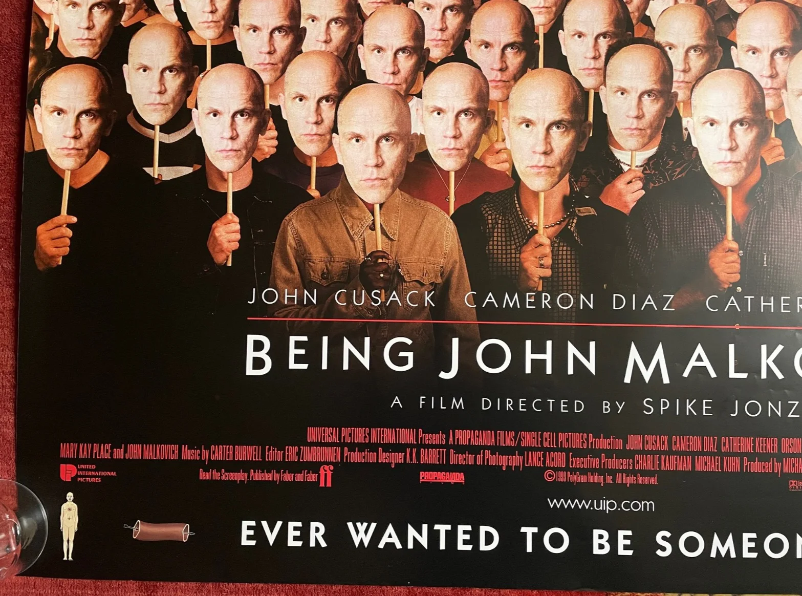 BEING JOHN MALKOVICH (1999) ORIGINAL UK QUAD CINEMA POSTER, изображение 4