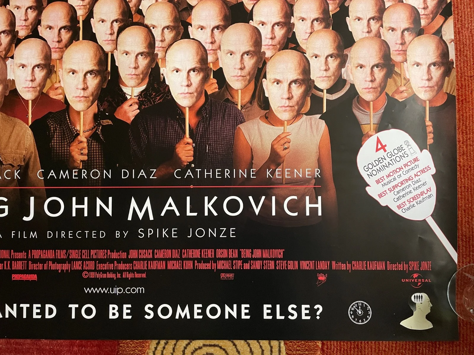 BEING JOHN MALKOVICH (1999) ORIGINAL UK QUAD CINEMA POSTER, изображение 5