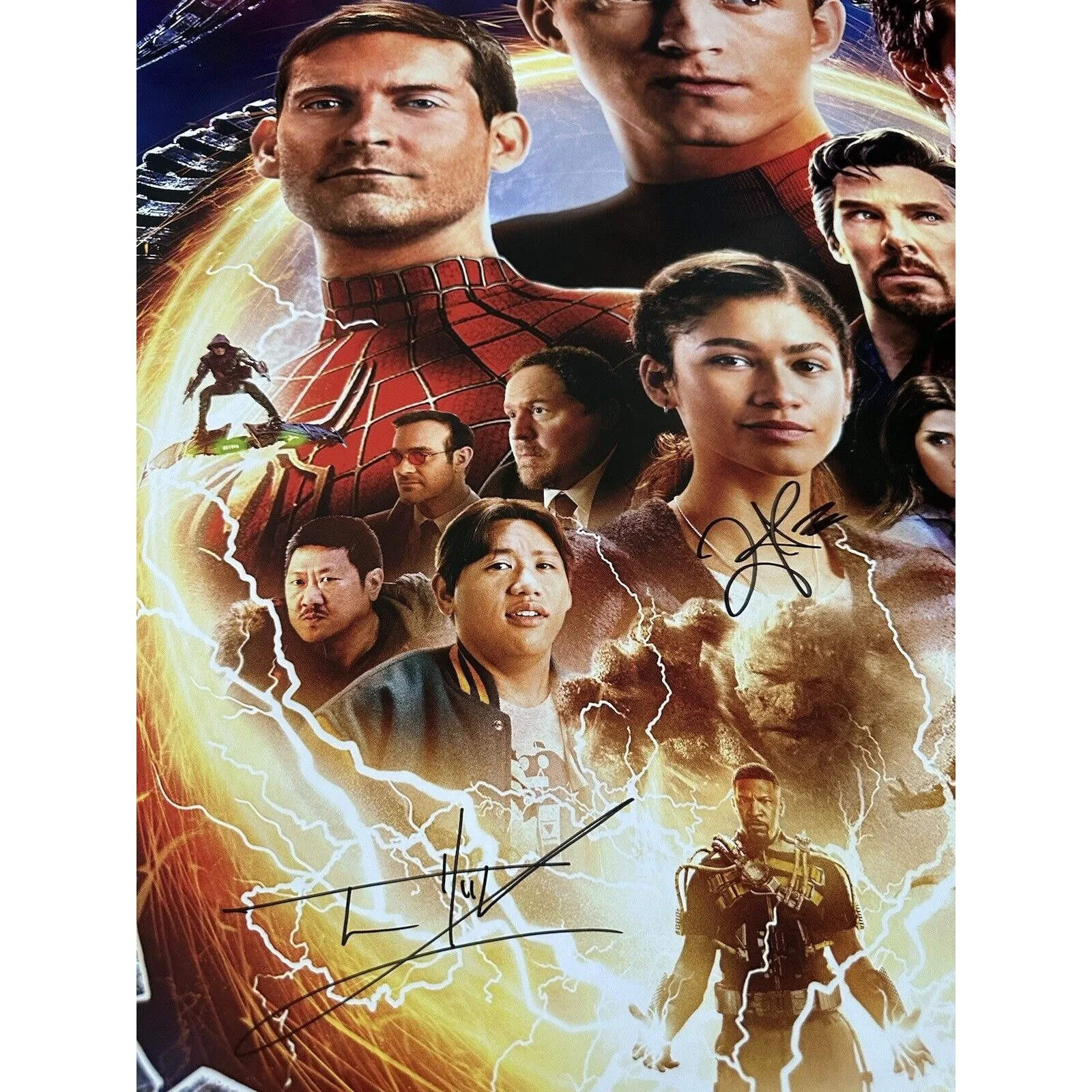 Tom Holland, Zendaya — Tom Holland & Zendaya Autograph Signed Spider Man No Way Home 27x40 COA #3, image 2