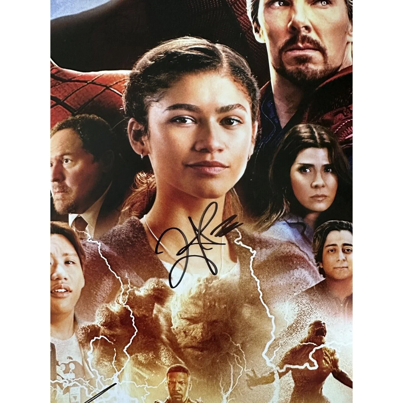 Tom Holland, Zendaya — Tom Holland & Zendaya Autograph Signed Spider Man No Way Home 27x40 COA #3, image 3