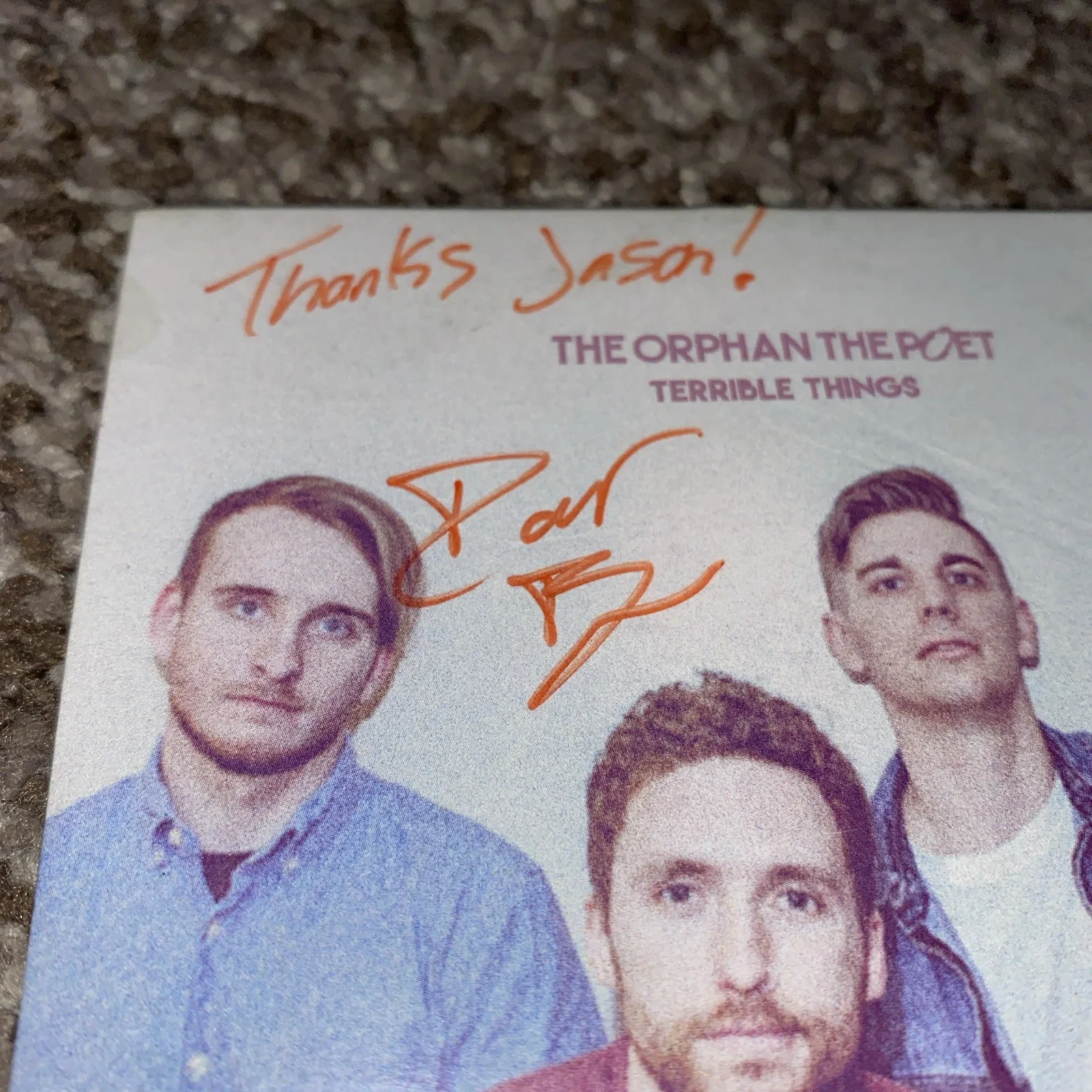 The Orphan The Poet Terrible Things EP Autographed Signed Indie Rock CD, изображение 2