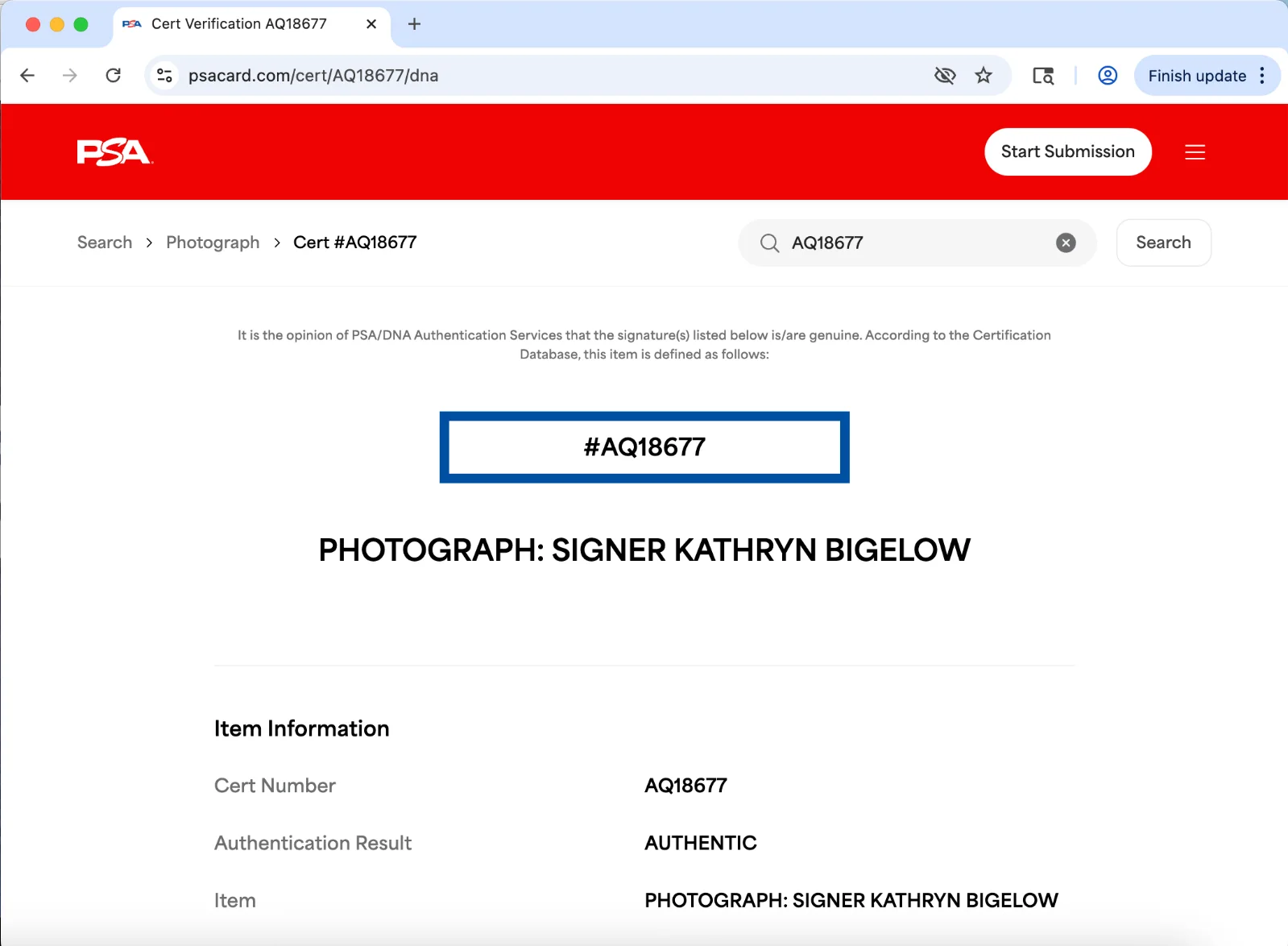 Kathryn Bigelow — IMPERFECT Kathryn Bigelow signed 11x14 photo PSA autograph A House of Dynamite, изображение 3