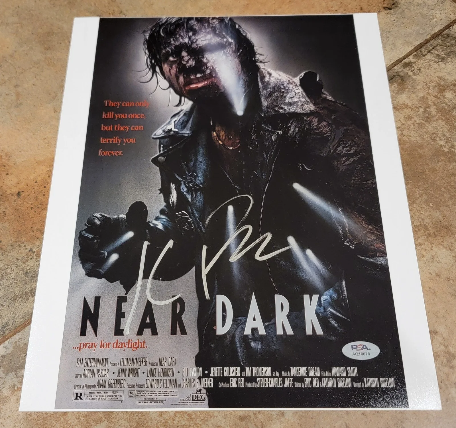 Kathryn Bigelow — Kathryn Bigelow signed 11x14 photo PSA DNA autograph Near Dark poster image