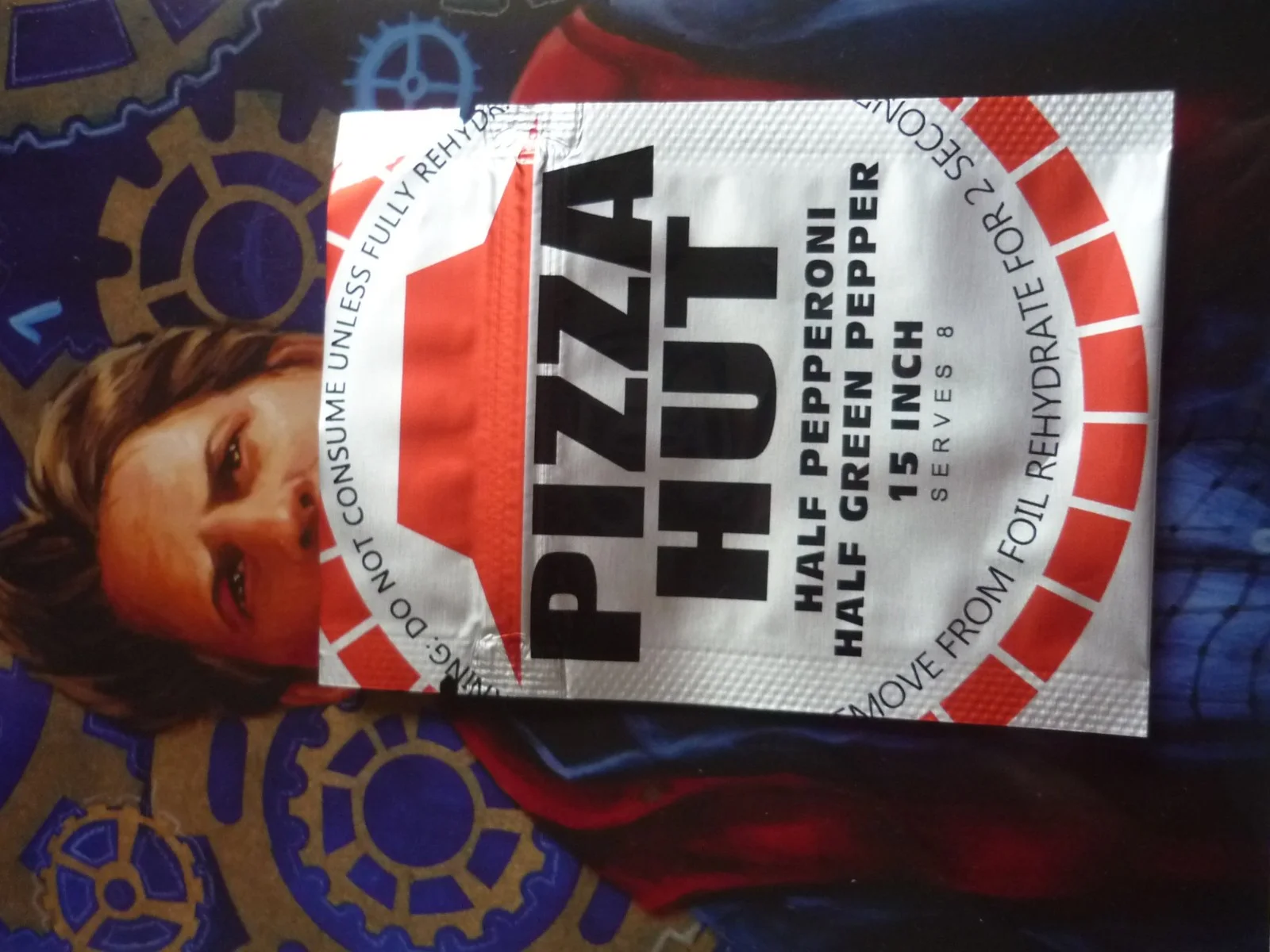 Framed mounted a4 inchs Poster back to the future marty clock cogs + pizza II, image 2