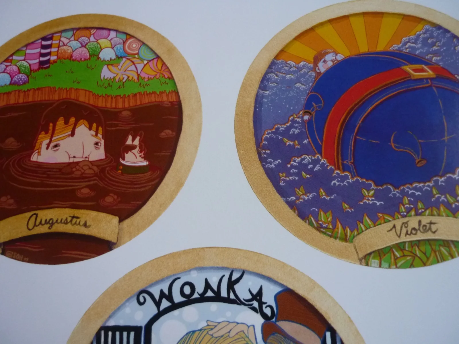 Framed mounted 14x11 inchs Poster Film Willy Wonka & the Chocolate Factory mike, изображение 4