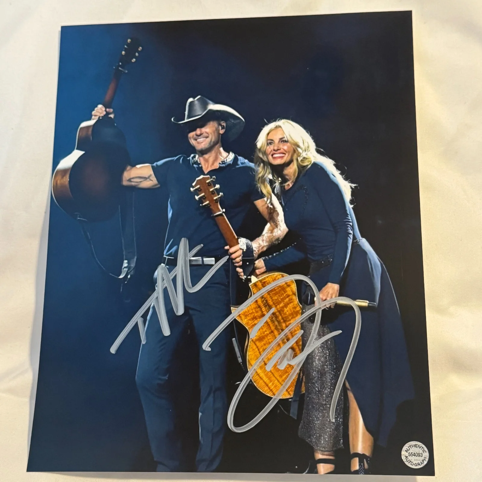 FAITH HILL & TIM MCGRAW SIGNED AUTOGRAPHED 8X10 PHOTOGRAPH w/ COA AUTO PHOTO DUO, image 2