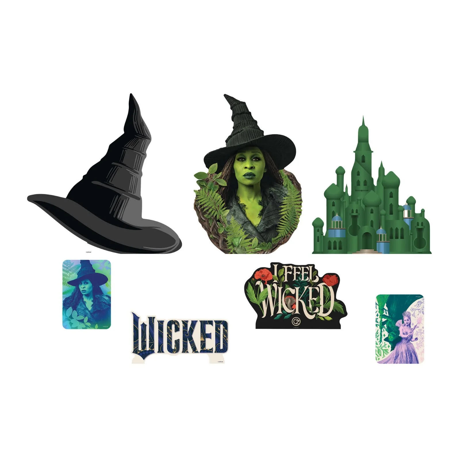 Wicked: For Good Elphaba Cardboard Multi Pack of Mini Standees and Decorations, image 2