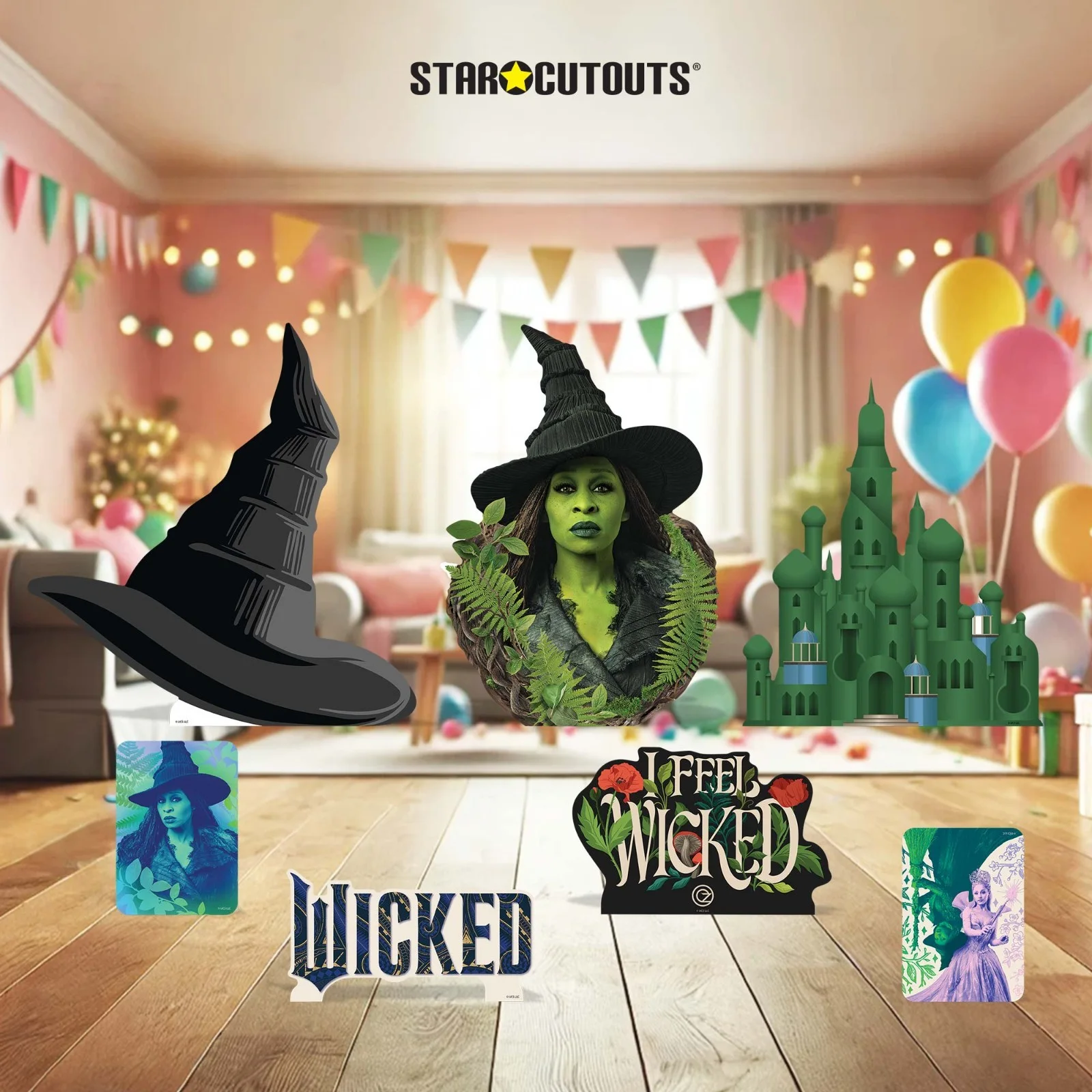 Wicked: For Good Elphaba Cardboard Multi Pack of Mini Standees and Decorations, image 4