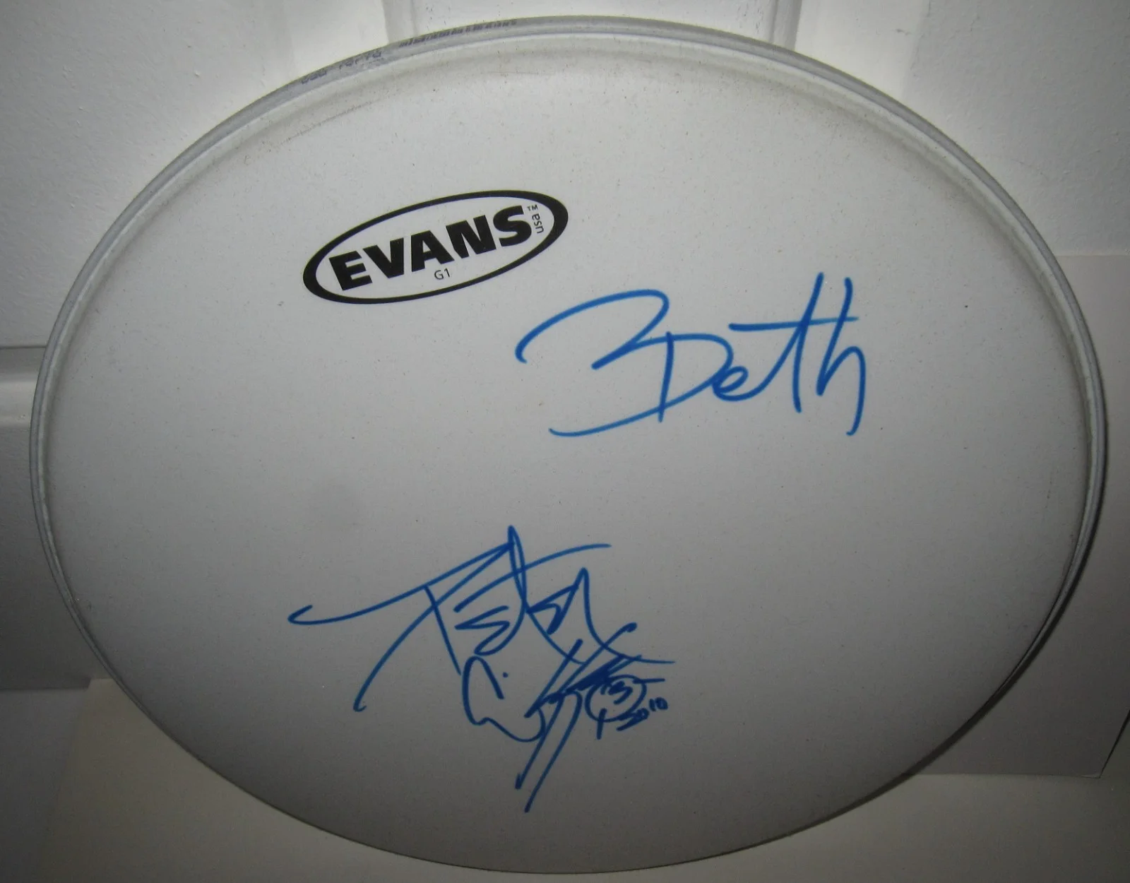 PETER CRISS SIGNED DRUMHEAD KISS SOLO ROCK AUTOGRAPH CATMAN BETH TITLE JSA LOA, изображение 3
