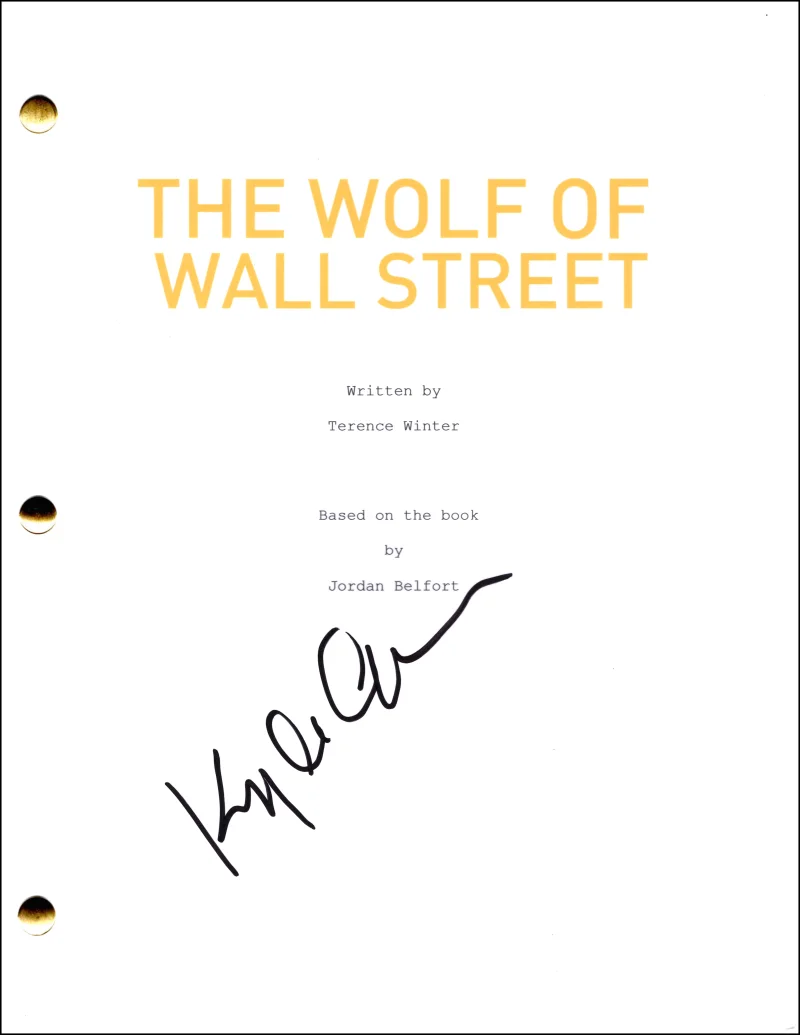 Kyle Chandler — Kyle Chanlder Signed Autograph The Wolf of Wall Street Movie Script Screenplay