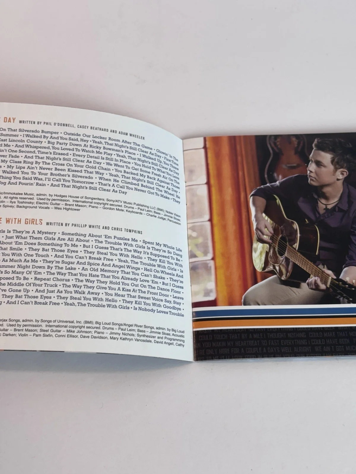 Scotty McCreery Signed Liner Notes Autograph Clear As Day Album Country, image 5