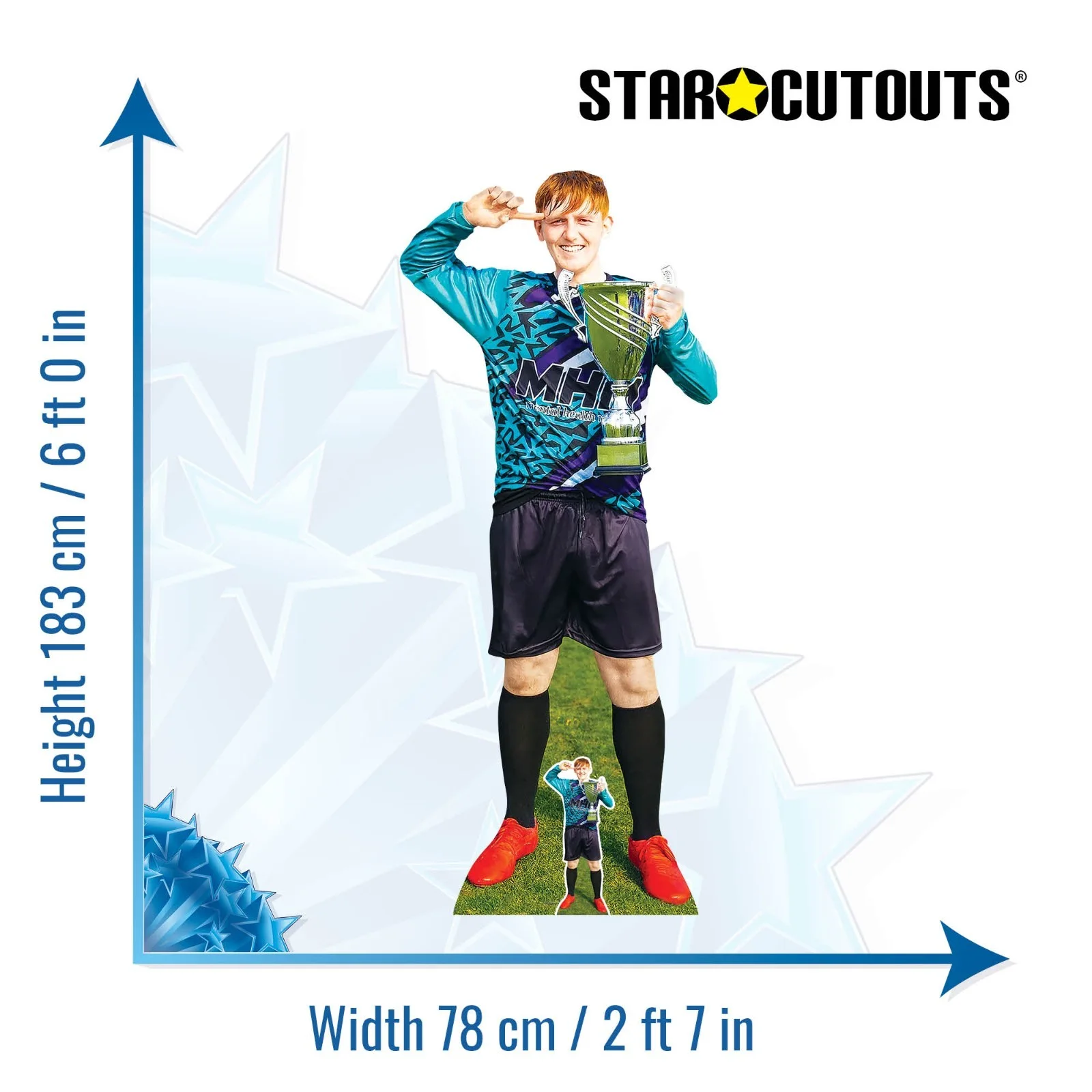 Morgan Burtwistle Lifesize Cardboard Cutout with Free Mini Standee / Standup, изображение 3