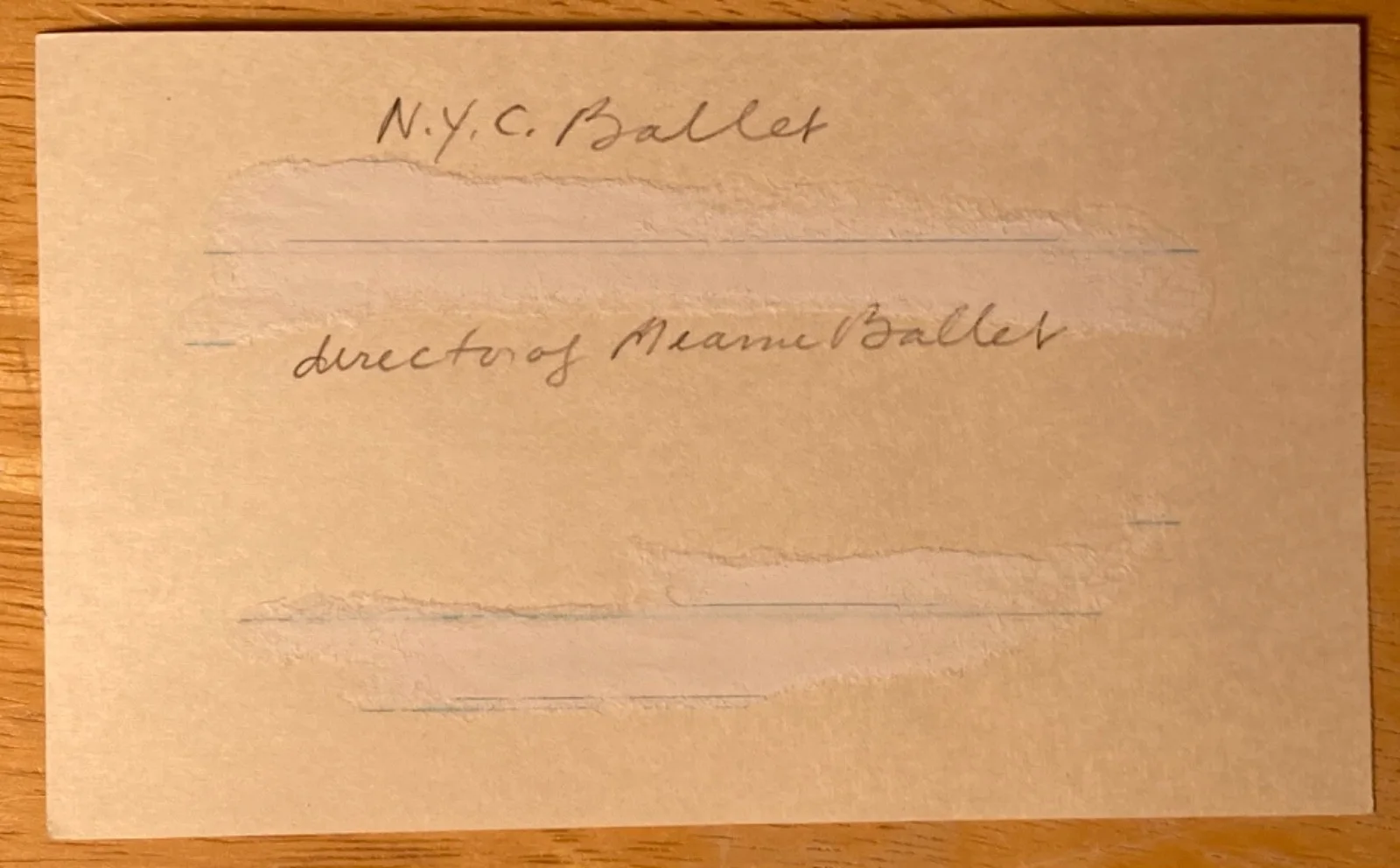 Hand SIGNED Edward Villella 5x3 Index Card - NYC Ballet Dancer, Choreographer, изображение 4