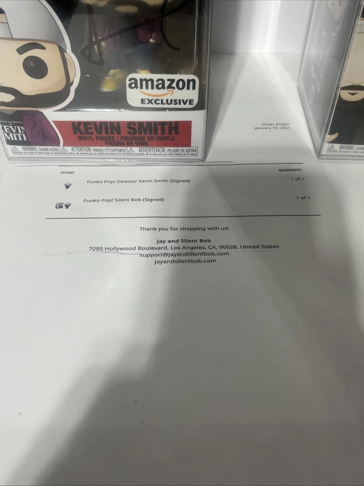 Kevin Smith — Kevin Smith Silent Bob Signed Funko POP! Director - Kevin Smith COA, image 4