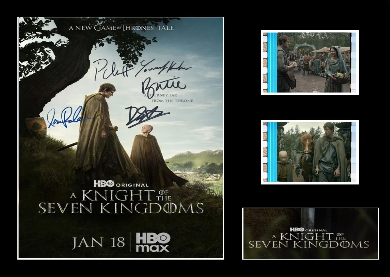 A Knight of the Seven Kingdoms film cell display Cast signed Amazing With COA, изображение 3