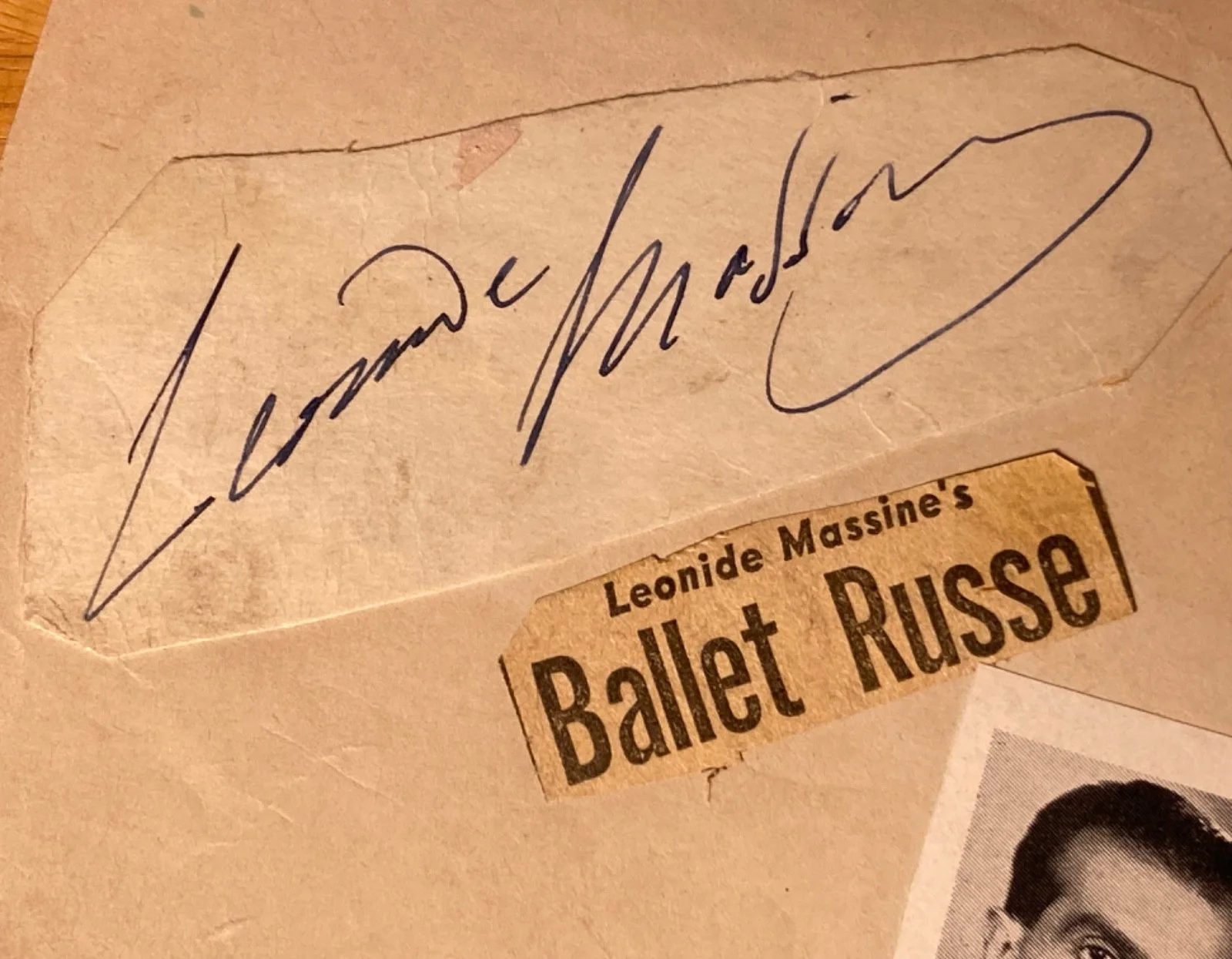 2x SIGNED Leonide Massine & Evelyn Ellis ~5x4 Cut (Front/Back) Ballet Dance etc, image 3