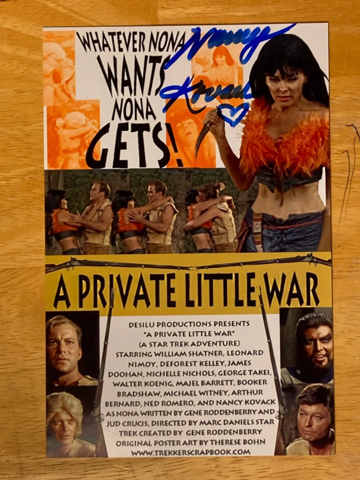 Hand SIGNED Nancy Kovack 6x4 Photo/Card - Nona - Star Trek: A Private Little War, изображение 2