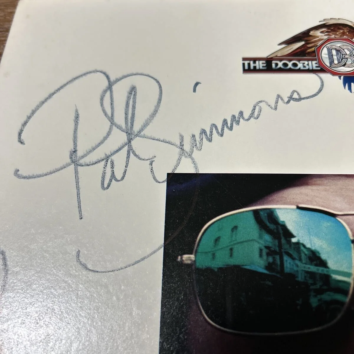 The Doobie Brothers Patrick Simmons signed drawing doodle lp original rock great, изображение 3