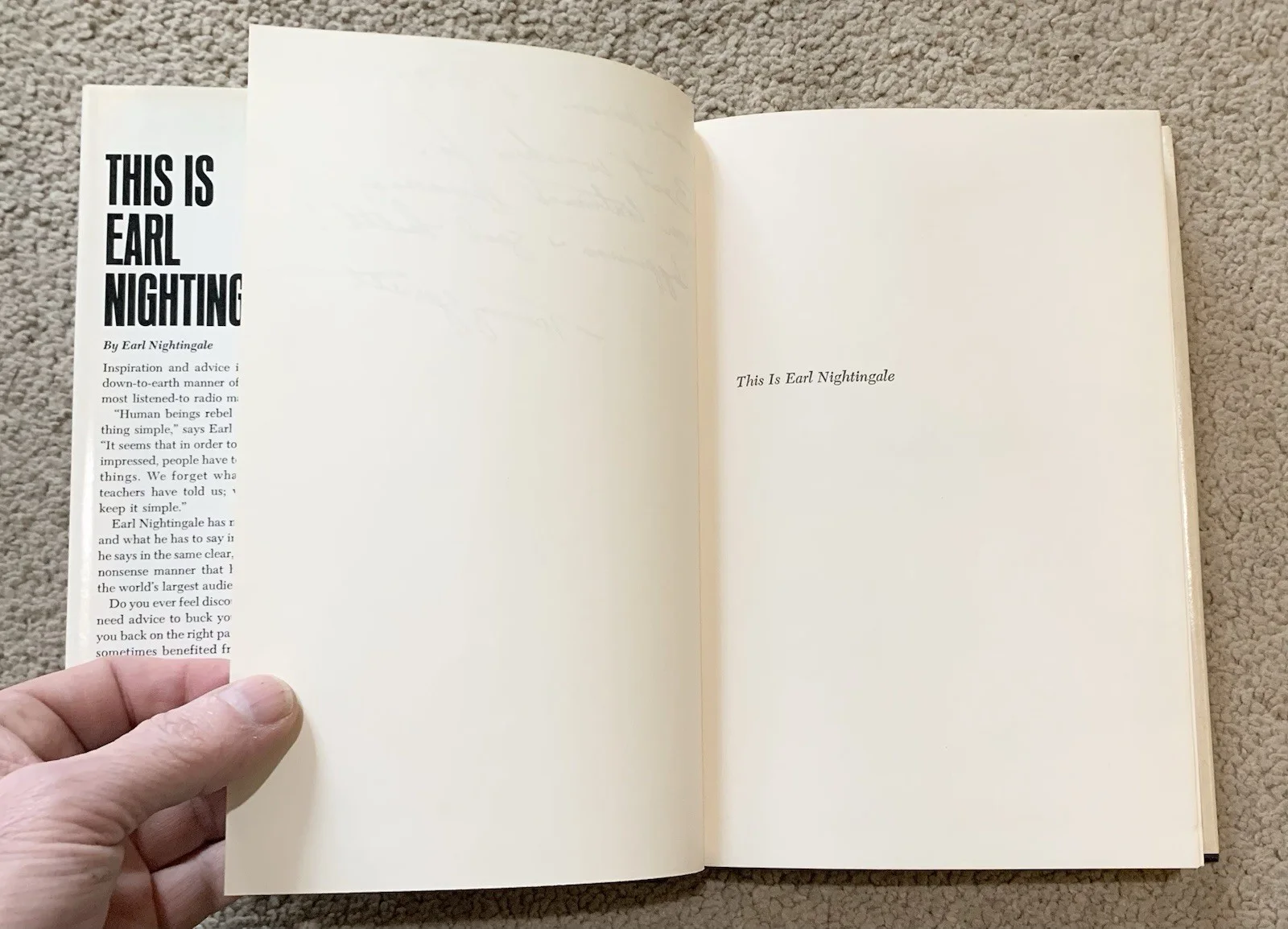 Record Producer Tommy SNUFF Garrett Signed This Is Earl Nightingale 1st Ed. Book, изображение 4