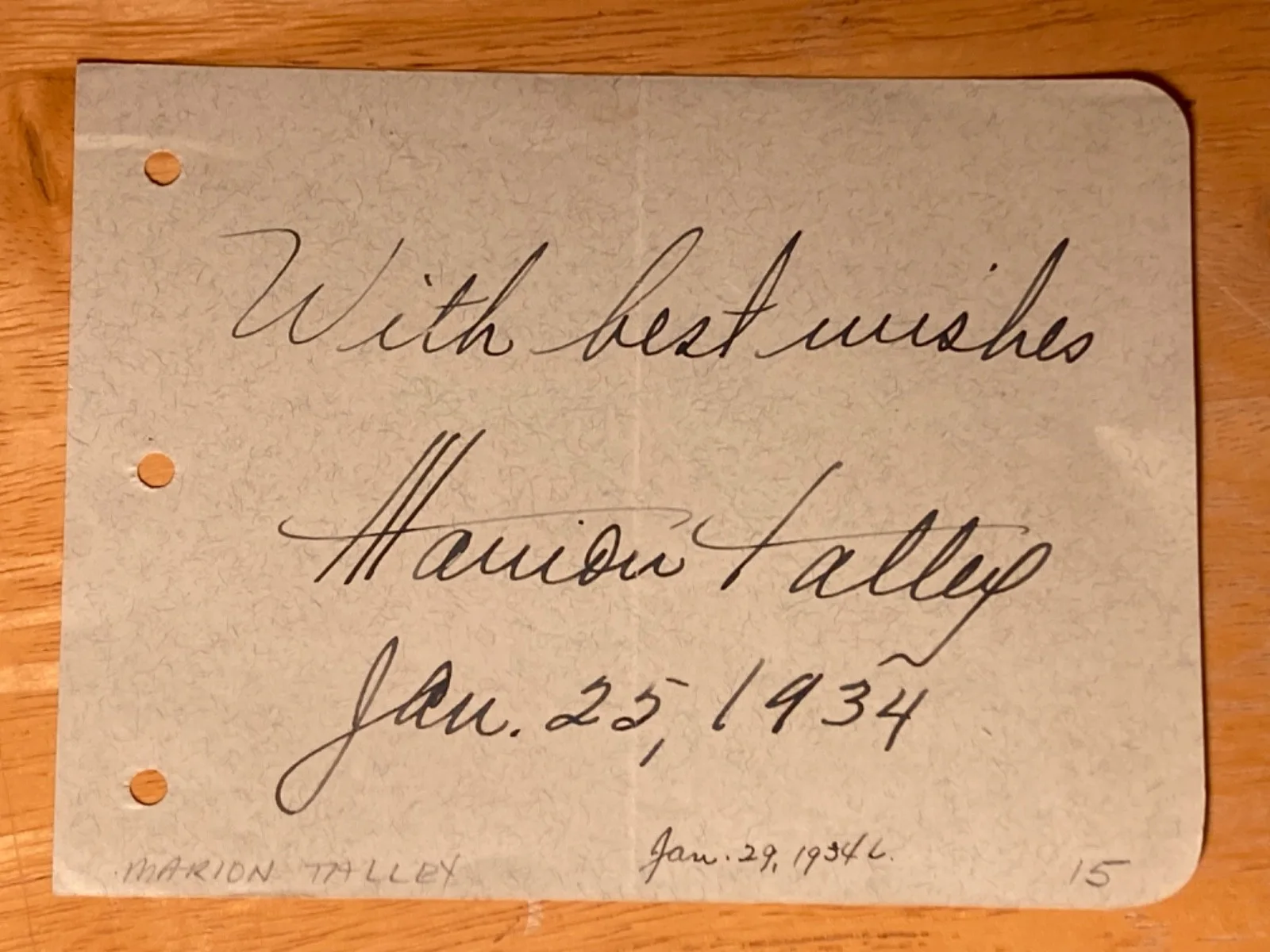 Hand SIGNED Marion Talley ~6x4 1934 Cut - Opera Singer Soprano, image 2