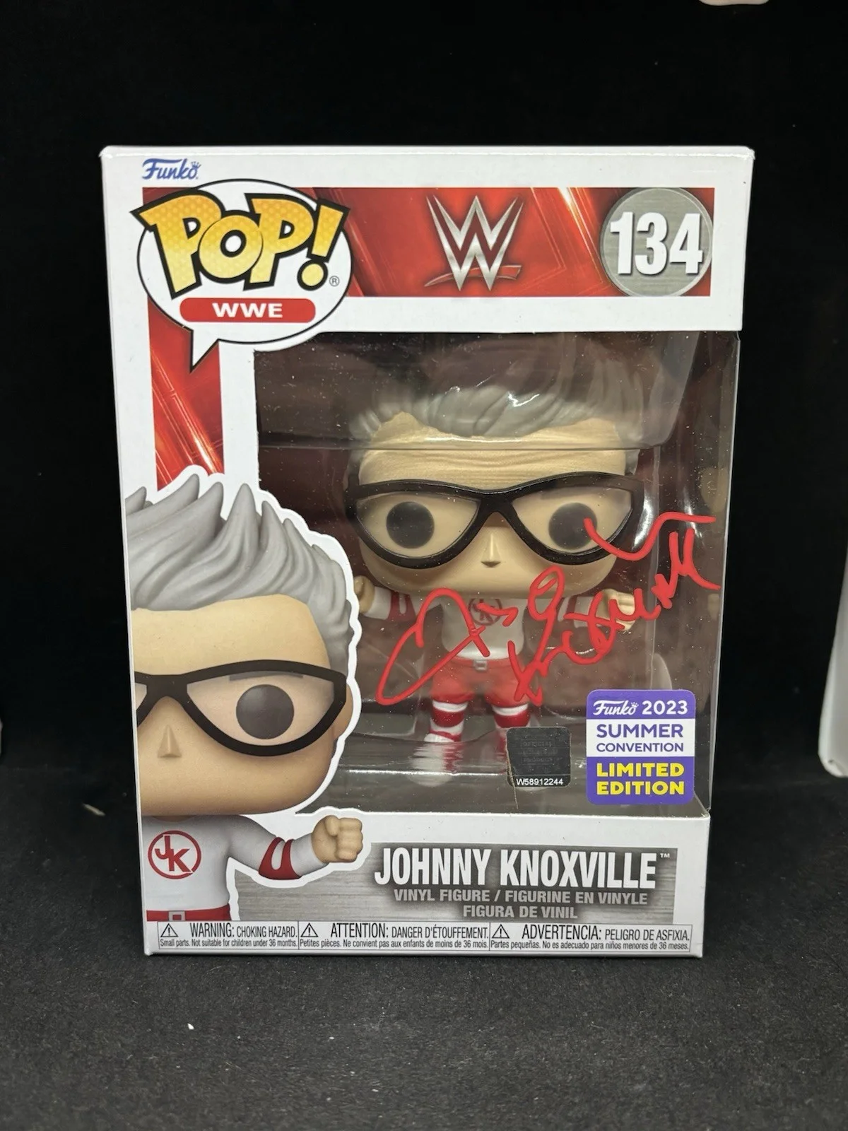 Johnny Knoxville — WWE JOHNNY KNOXVILLE SIGNED FUNKO WWE #134 JSA COA AUTHENTIC AUTOGRAPH