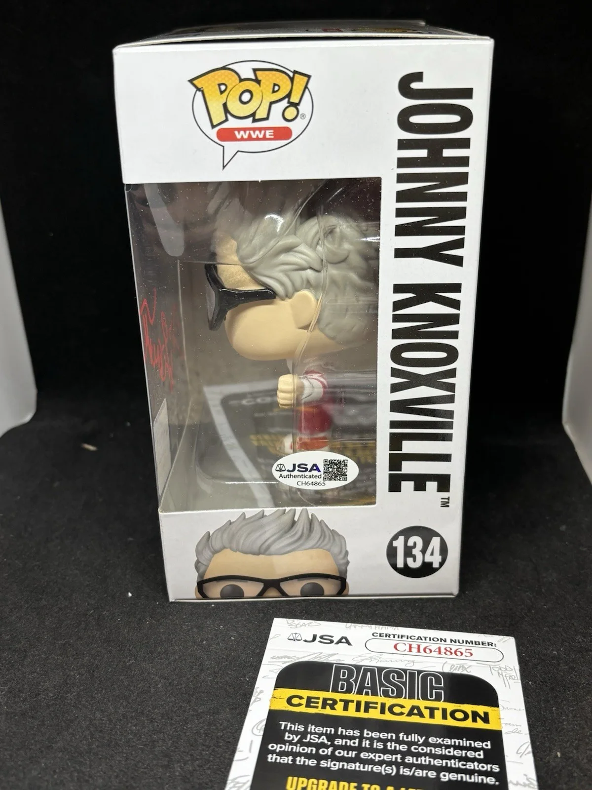 Johnny Knoxville — WWE JOHNNY KNOXVILLE SIGNED FUNKO WWE #134 JSA COA AUTHENTIC AUTOGRAPH, image 2