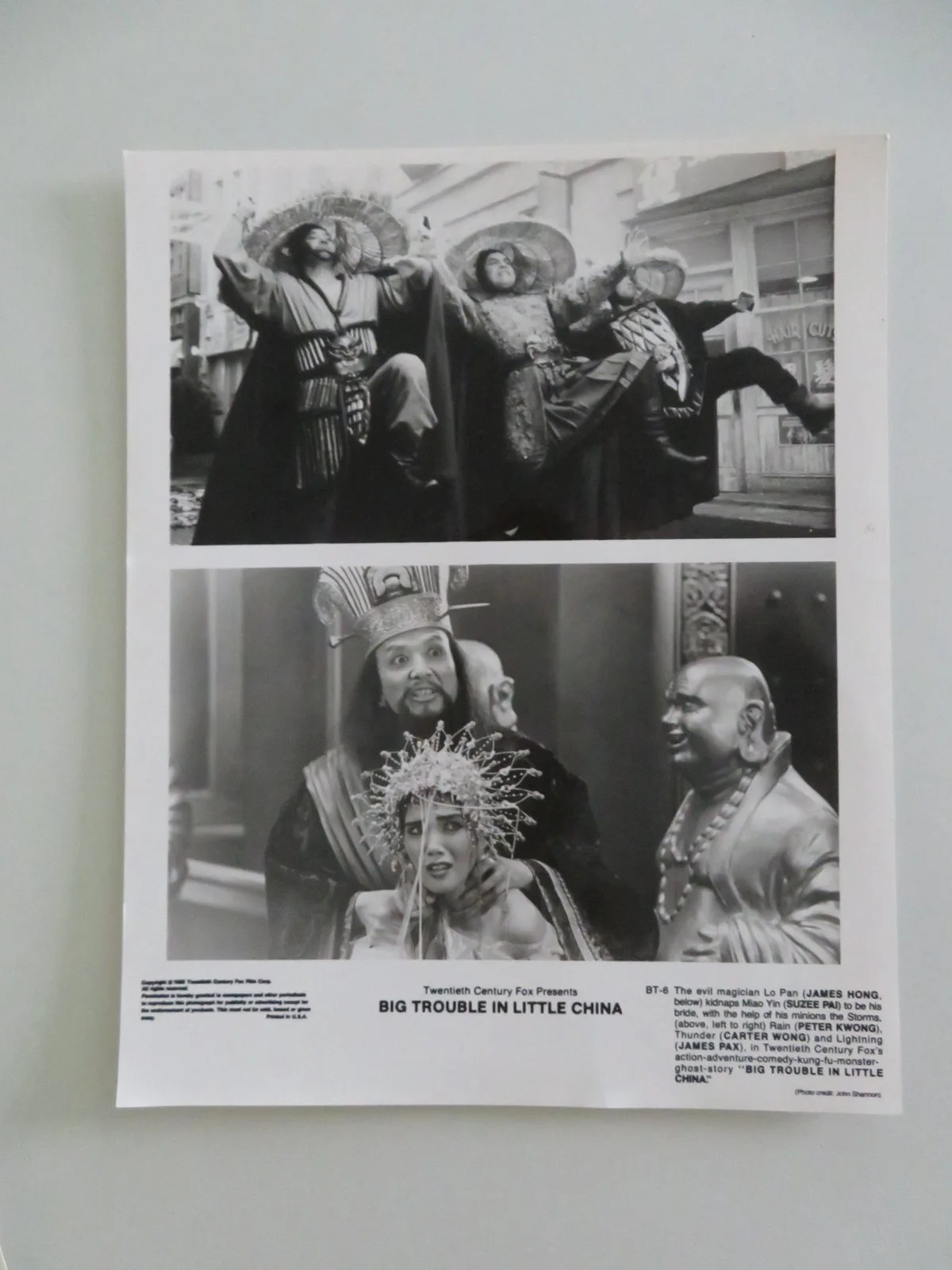 BIG TROUBLE IN LITTLE CHINA MOVIE STILL PHOTO LOT OF 5 KURT RUSSELL 1986, изображение 5