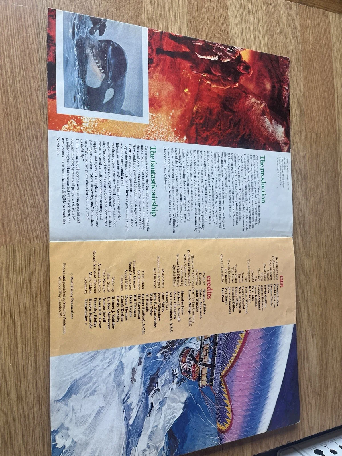 Walt Disney - The Island At The Top Of The World 1974 UK Film poster/Brochure, изображение 4